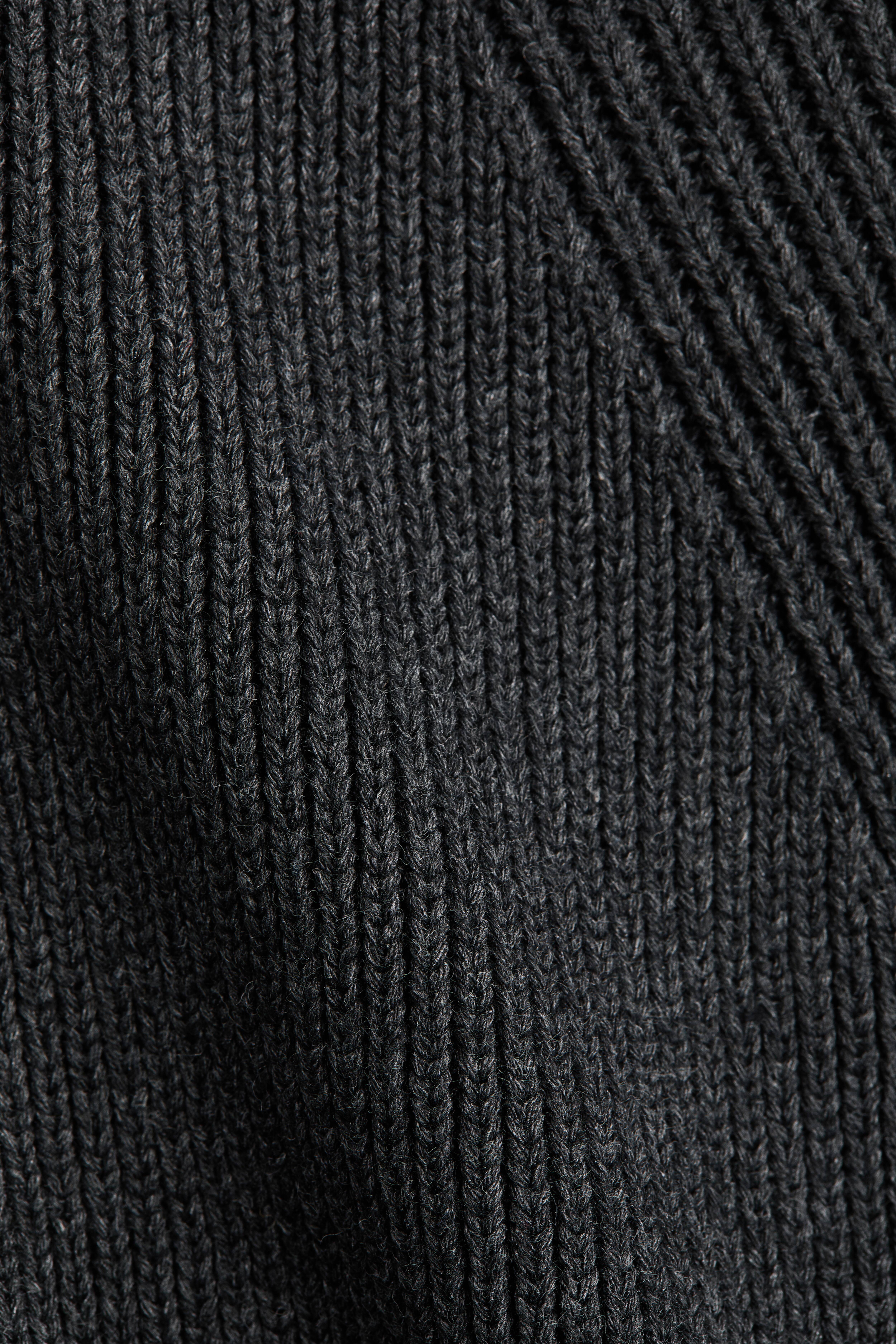 Short-Sleeved Rib-Knit Cardigan