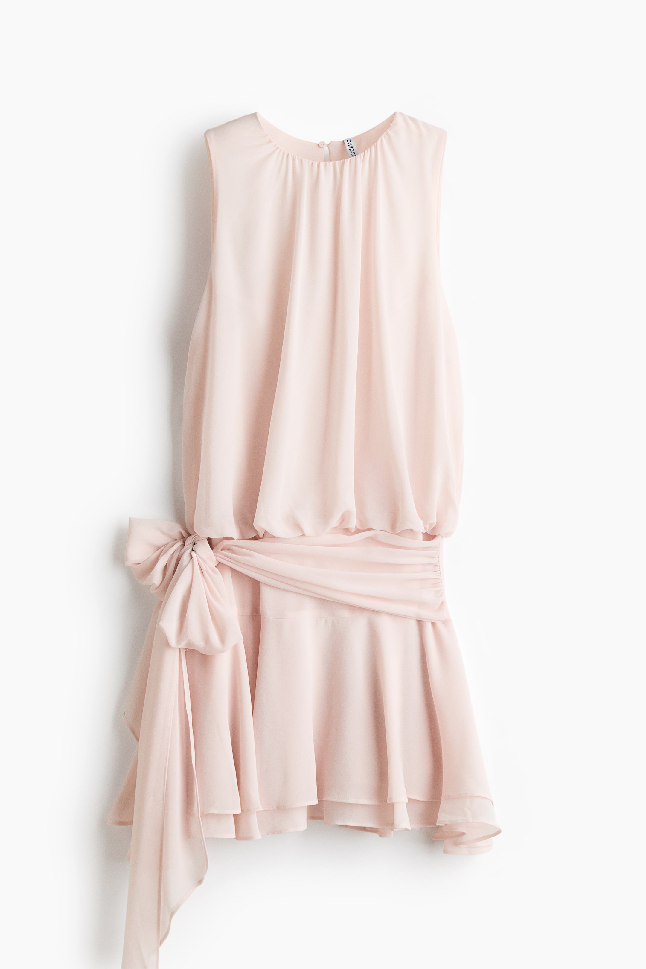 Tie-Detail Chiffon Dress