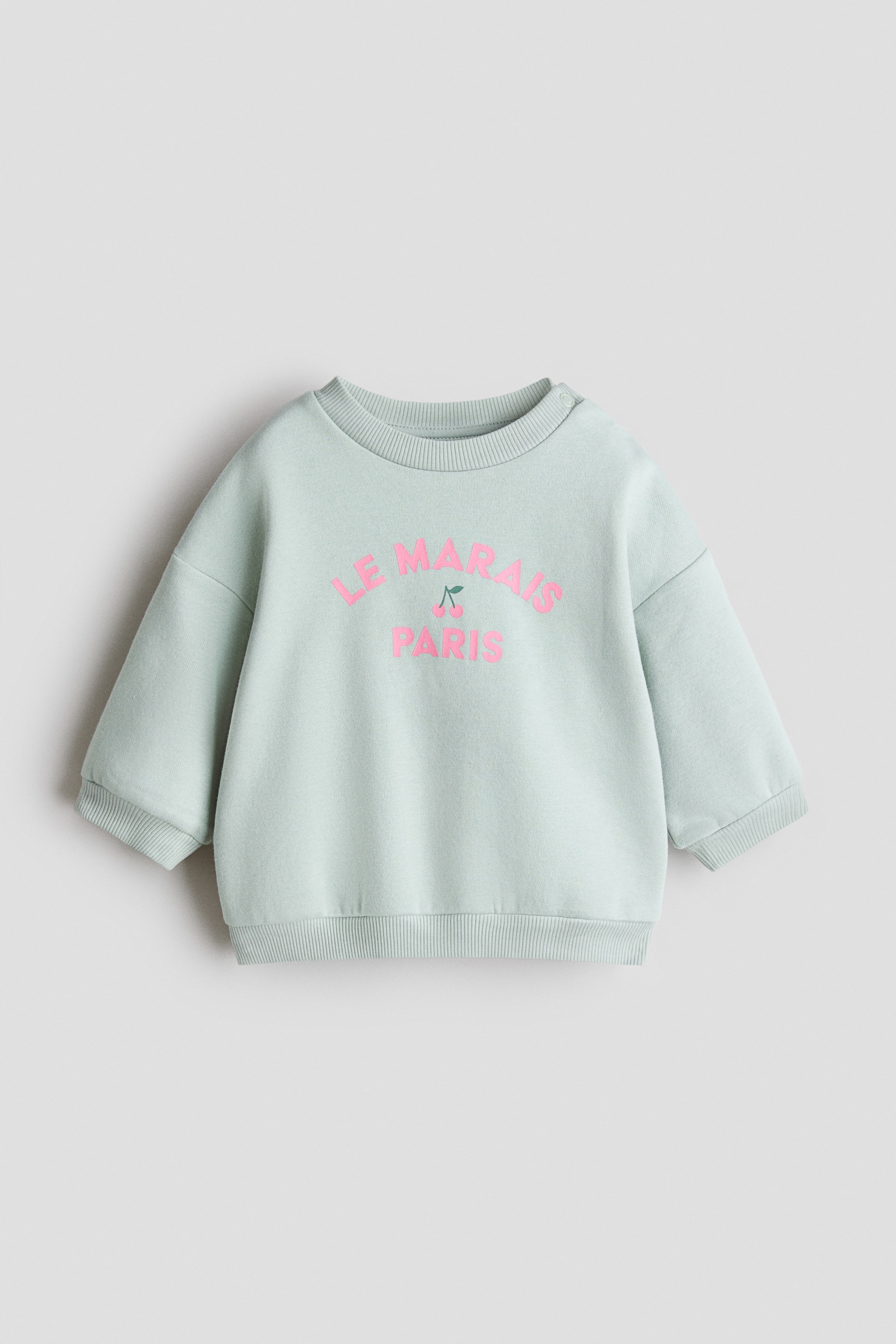 Felpa con stampa - Verde menta/Le Marais/Crema/ciliegie/Rosa chiaro/fiori