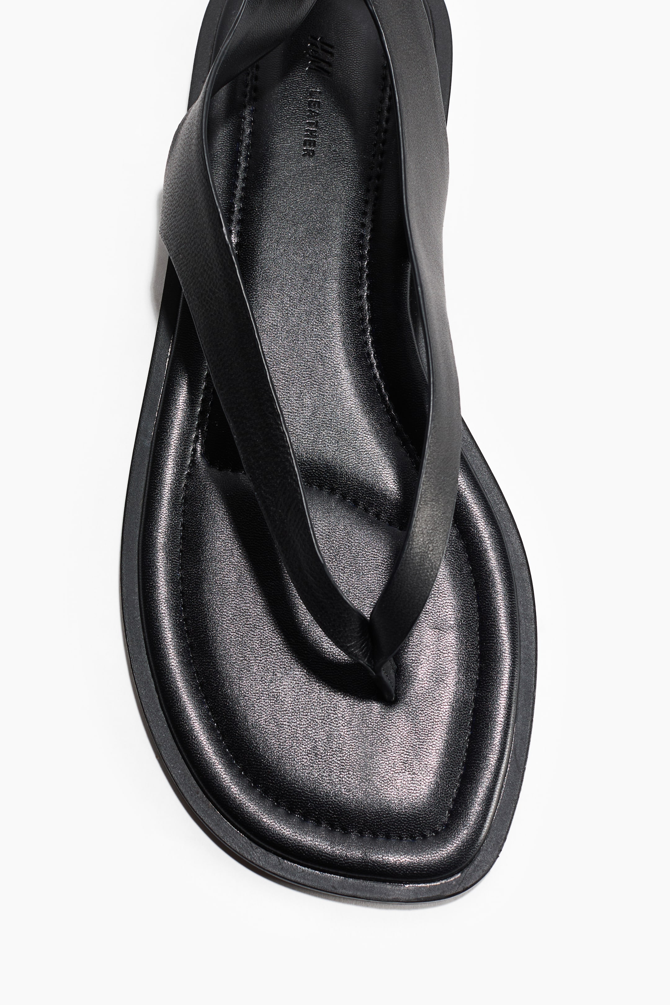 Tie-Detail Leather Sandals