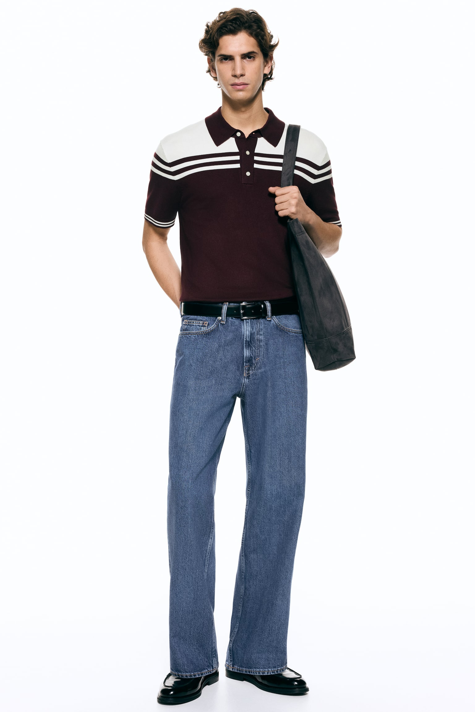 Regular Fit Polo shirt - Burgundy/Dark blue - 6