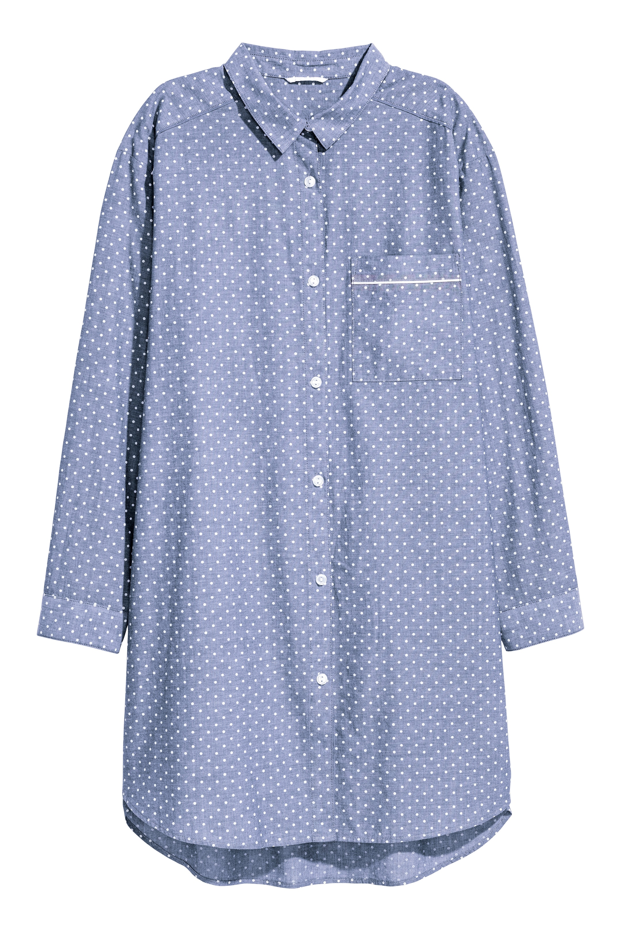 View larger image: Cotton Nightshirt - Blue/Spotted - Ladies | H&M CA 1