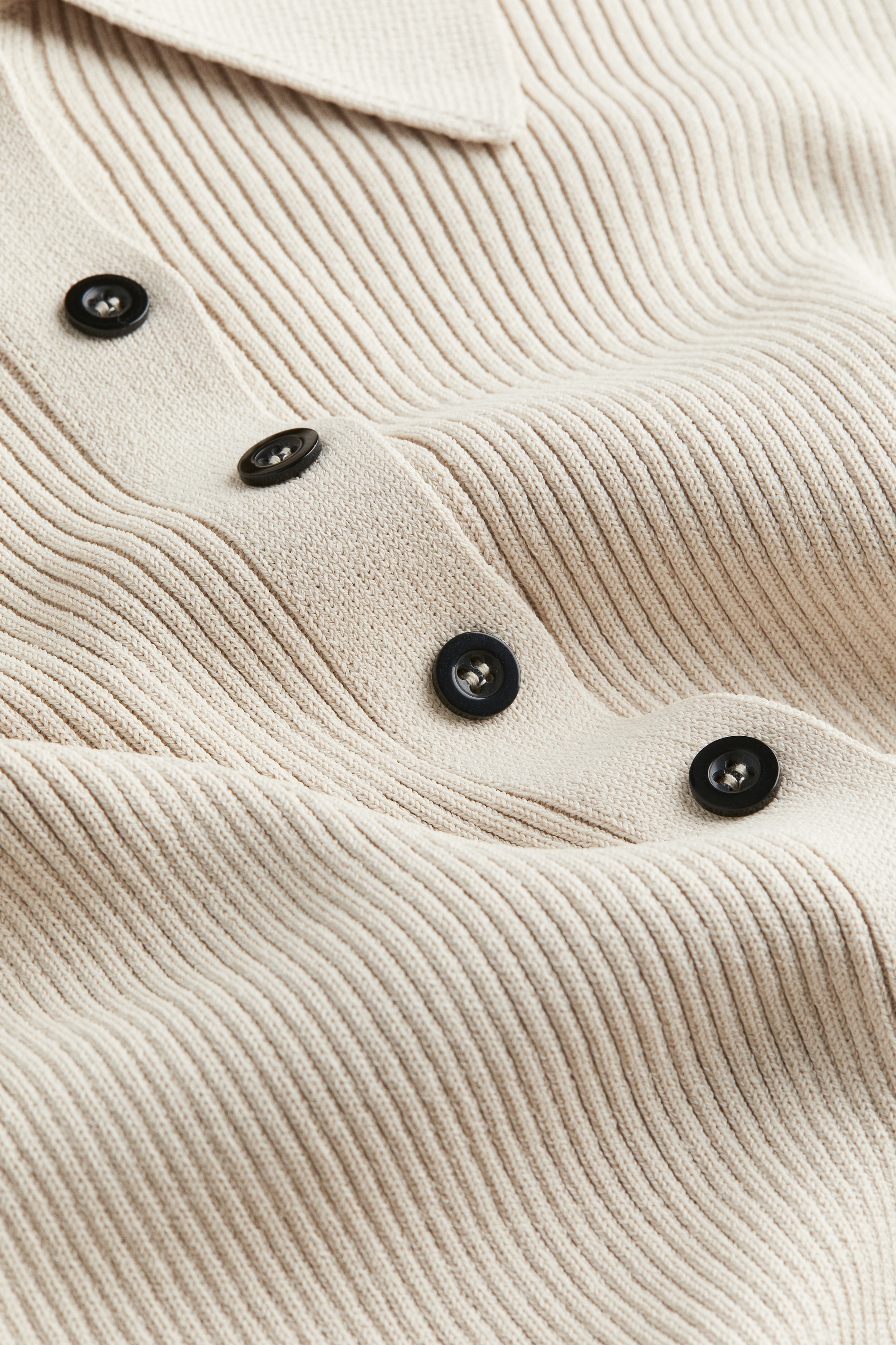 Rib-knit cardigan