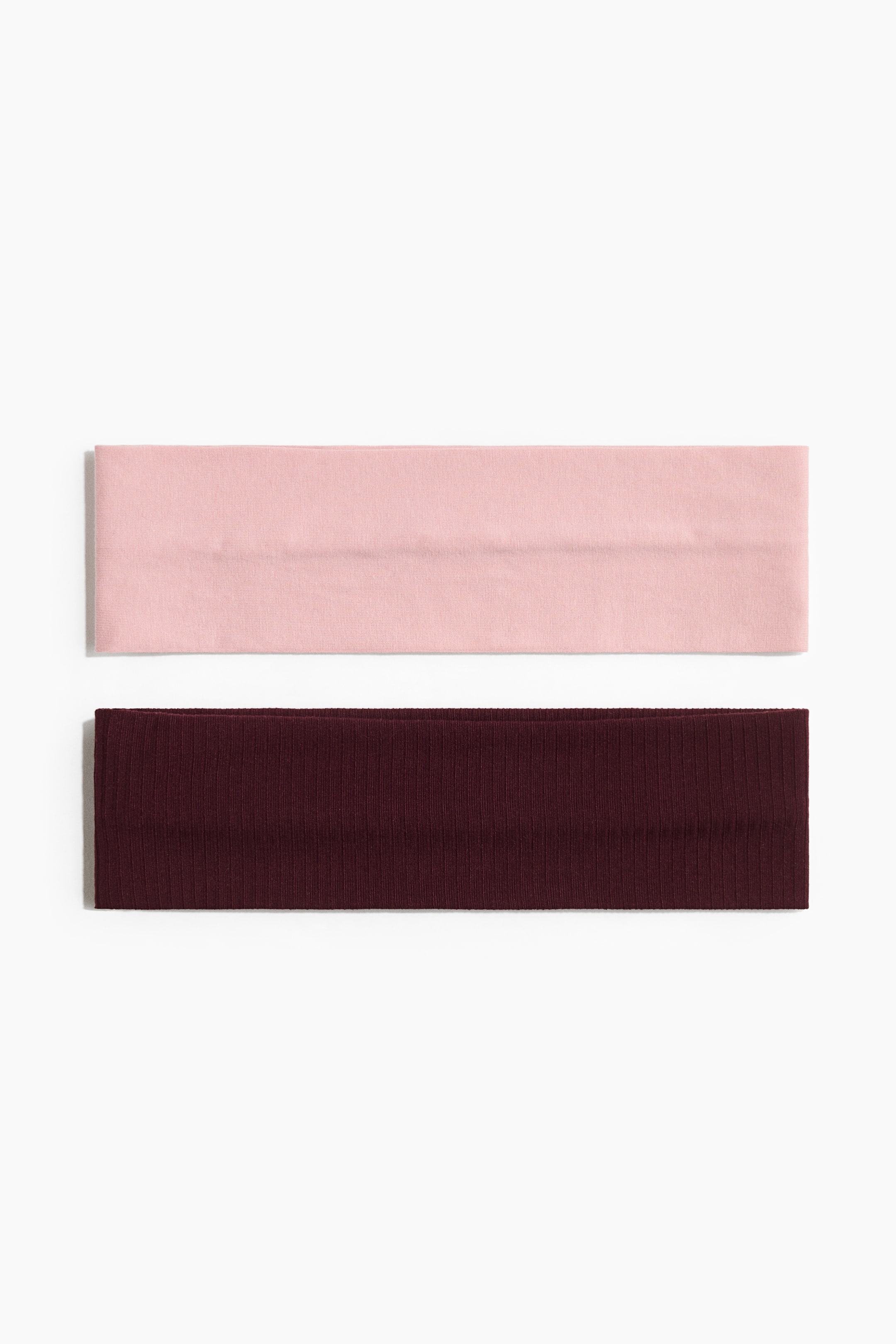 Vezi imaginea mai mare: Set de 2 bentițe din jerseu - Pink/Burgundy - FEMEI | H&M RO 1