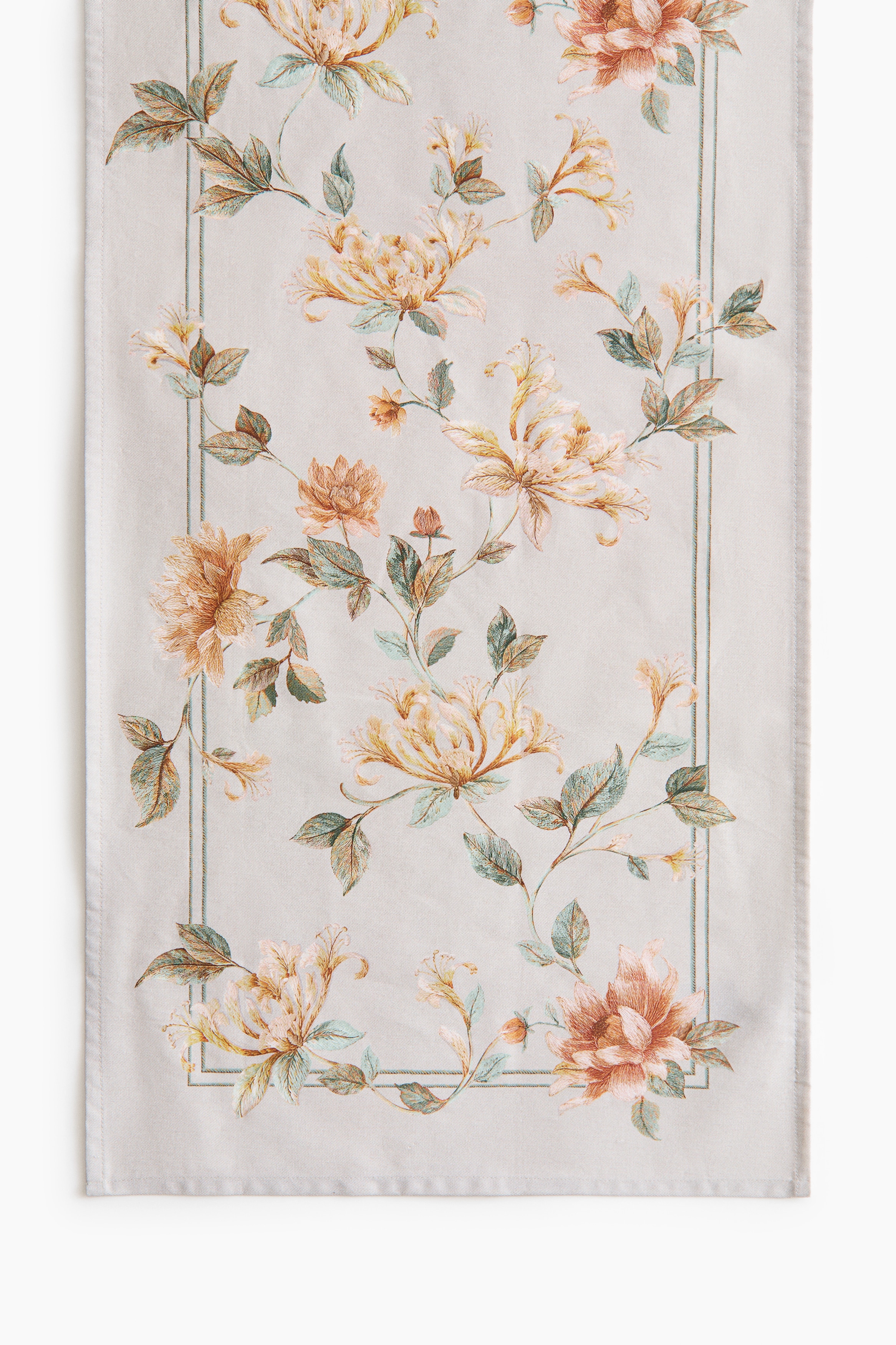Chemin de table fleuri en twill de cotonModèle