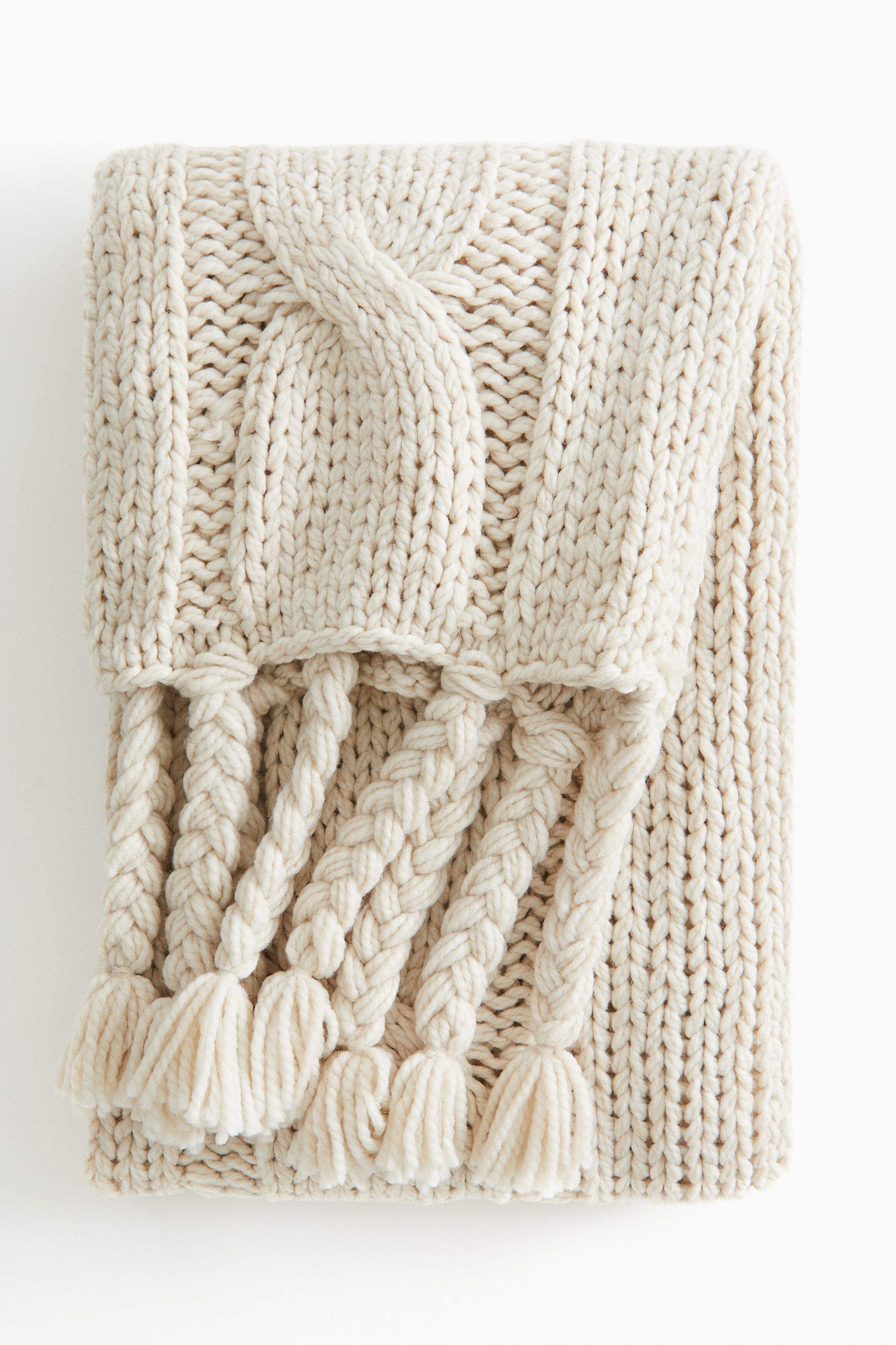 Plaid con nappine - Bianco