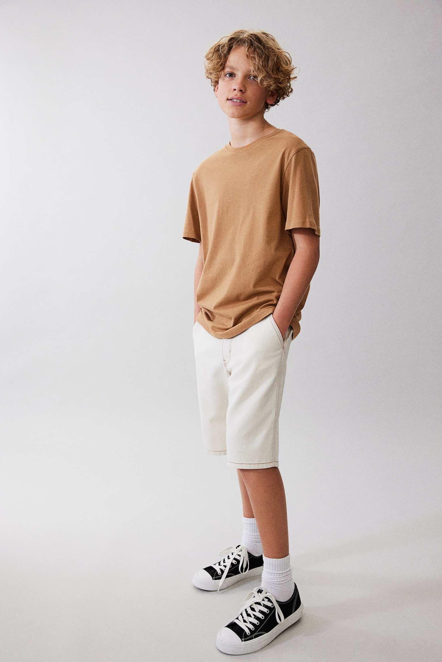 Carpenter twill shorts - White - 5