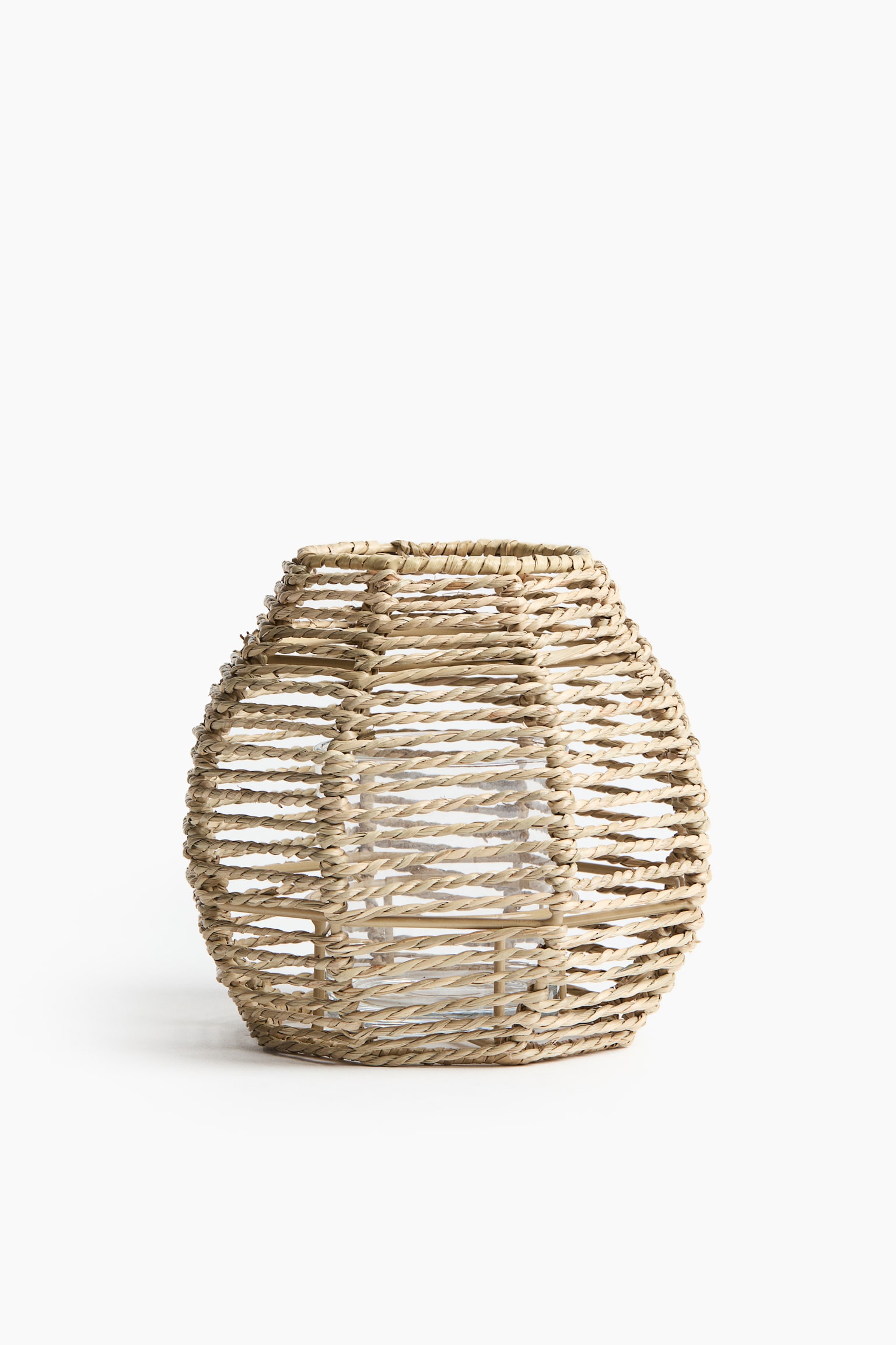 Seagrass Tea Light Holder - Beige