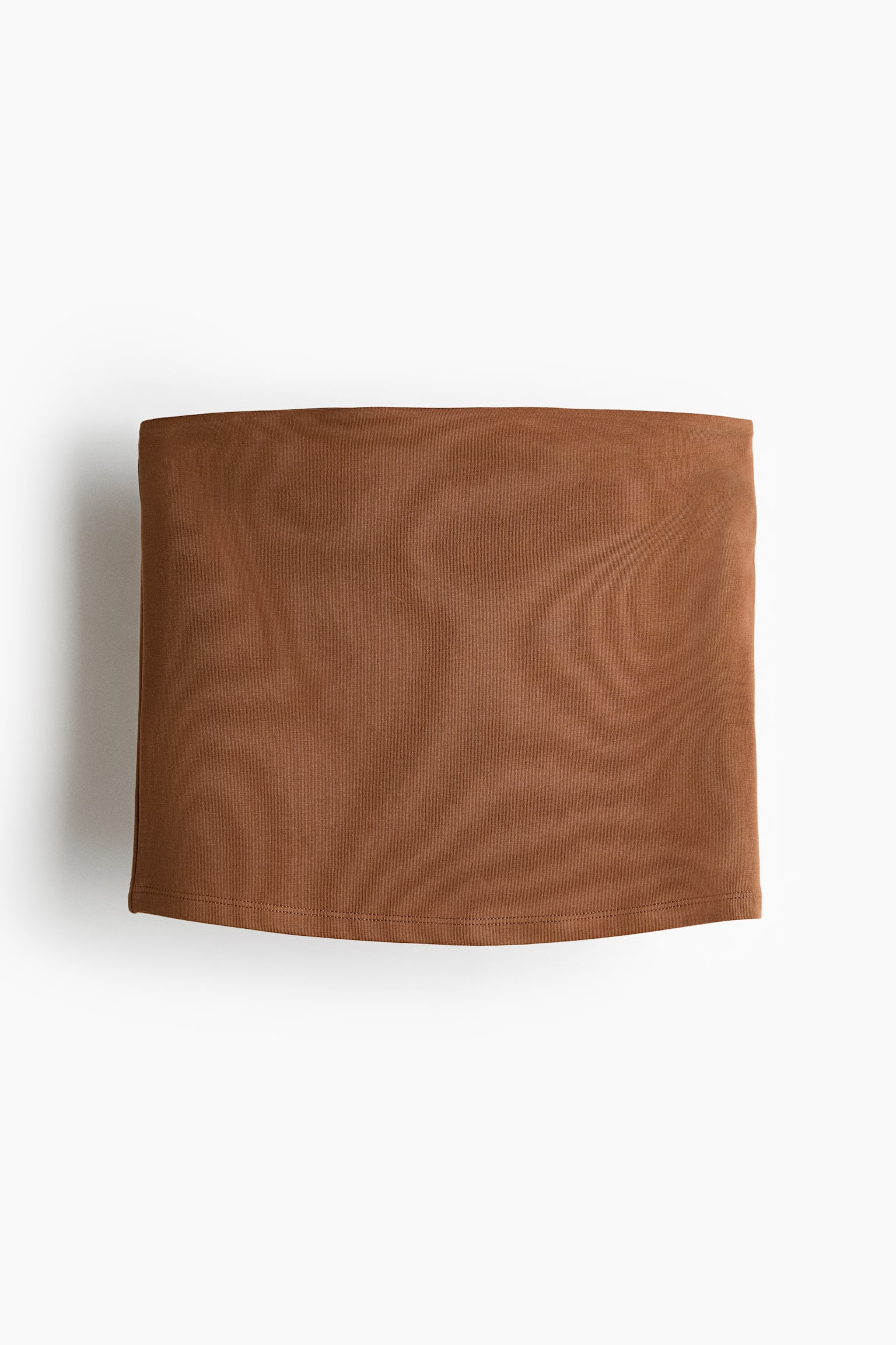 Cotton Bandeau Top - Light brown/Cream/Black - 1