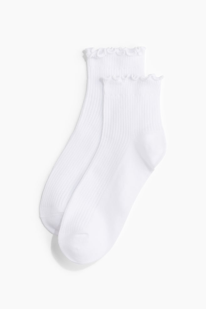 5-Pack Ankle Socks-White - 2