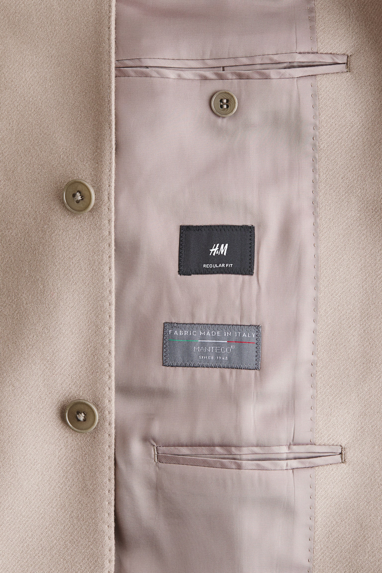 Kasmírkeverék zakó Regular Fit - Bézs/Sötétbarna - 7