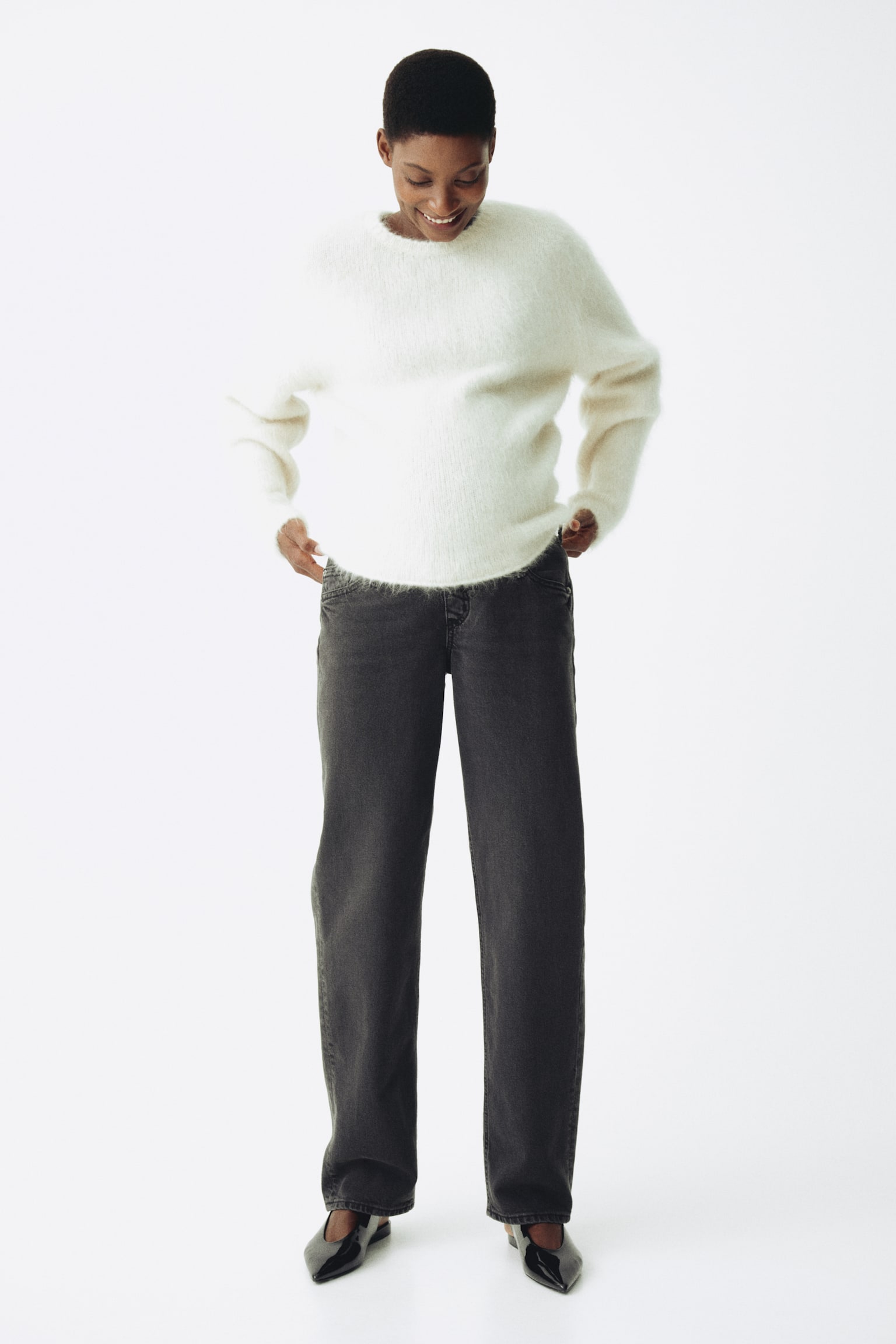 MAMA Straight jeans - Dark denim grey/Black/Light denim blue - 5