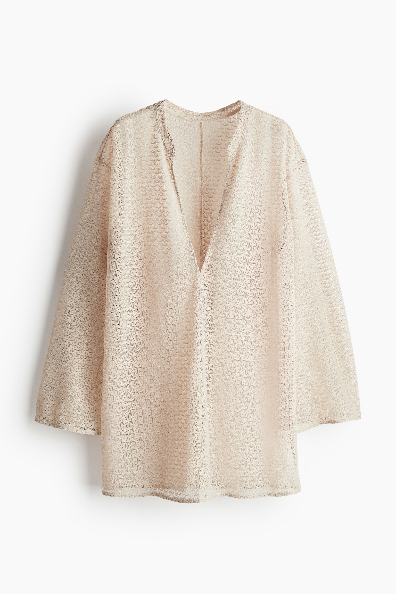 Knit Tunic - Light beige/Black - 2