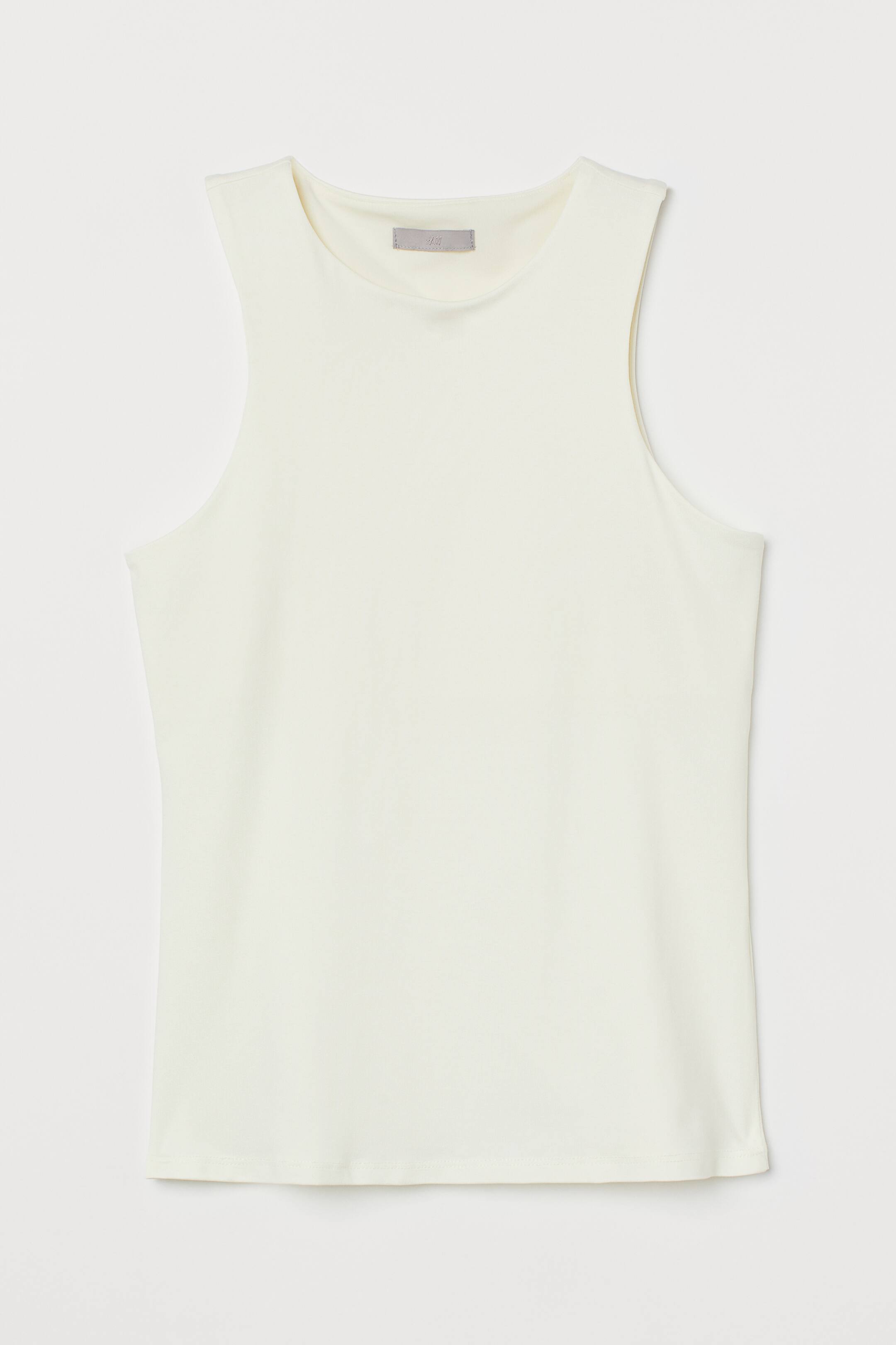 Näytä suurempi kuva: Trikootoppi - Kermanvaalea - NAISET | H&M FI 1