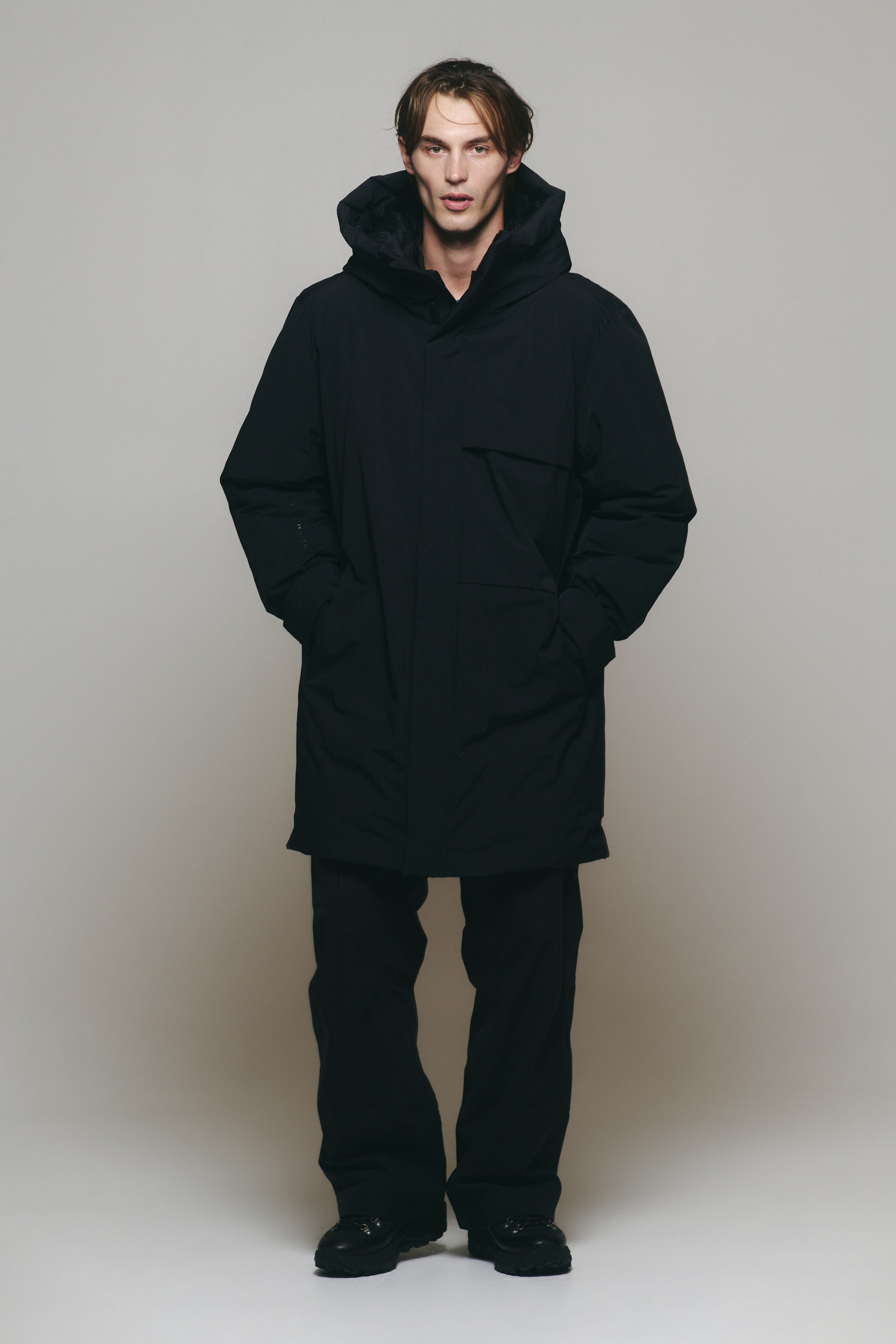 View larger image: Padded parka with ThermoMove™ - Black - Men | H&M 1