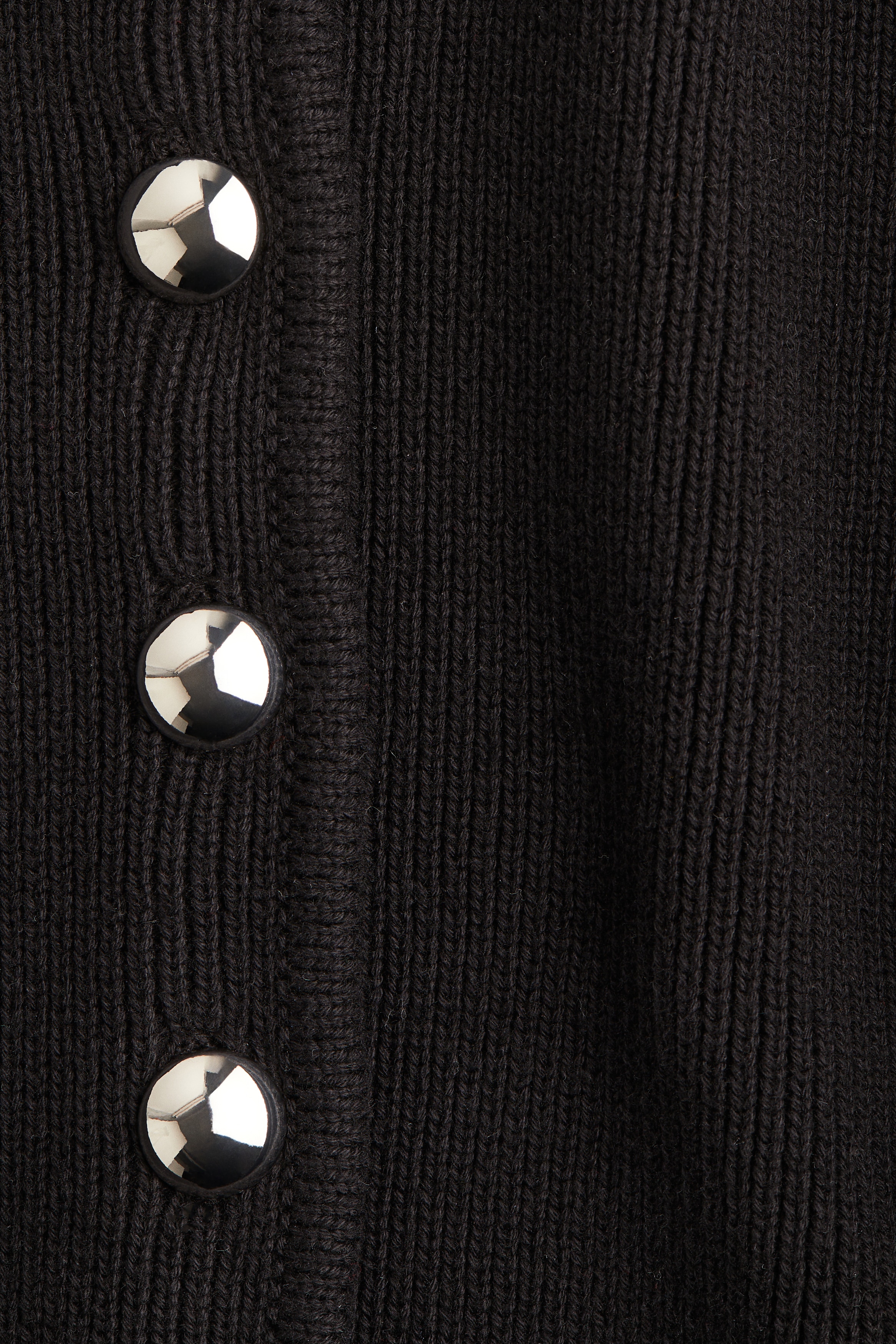 Rib-knit cotton cardigan