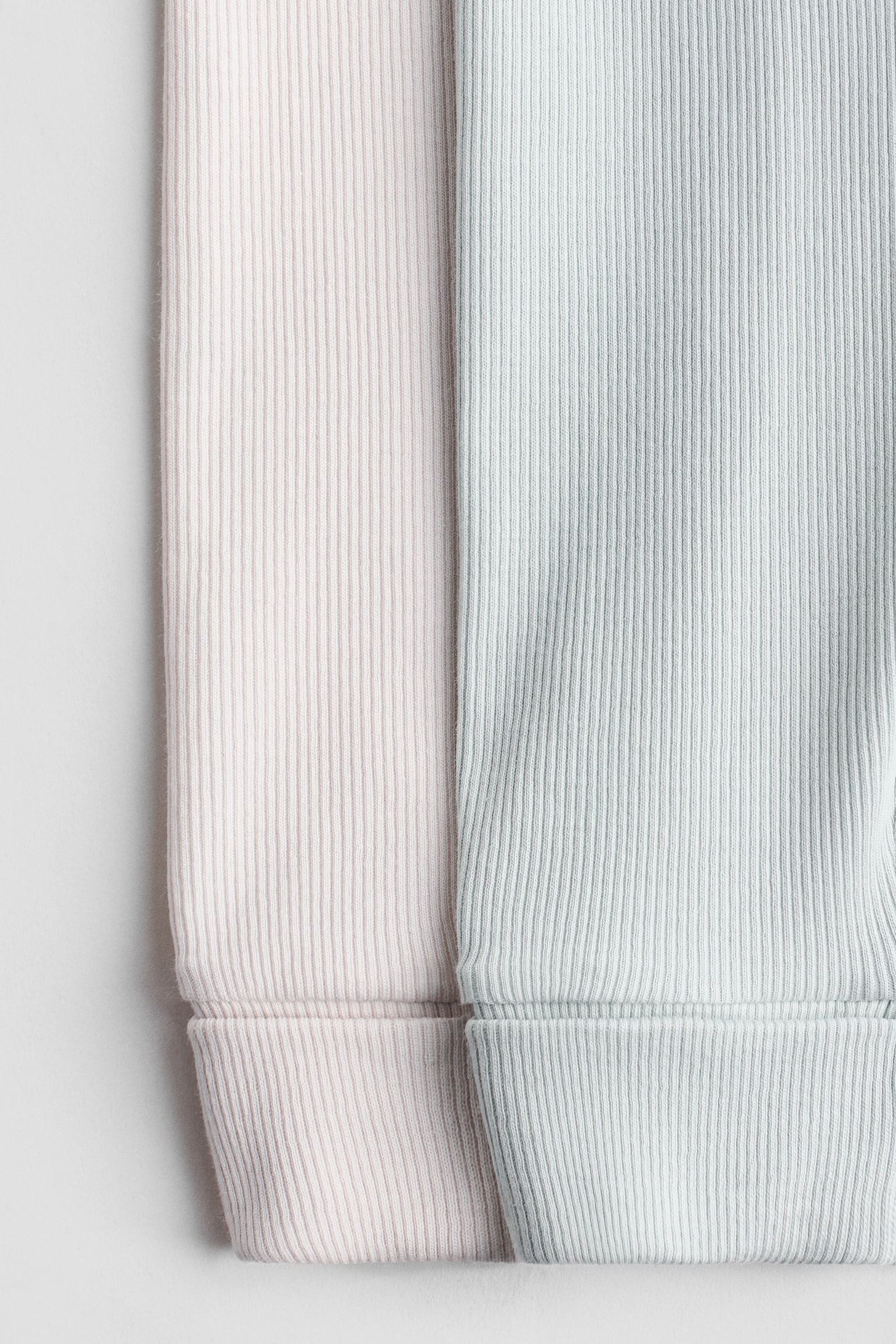 Legíny – nastavitelný střih: balení po 2 - Světle tyrkysová/béžová/Světle béžová/proužky/Přírodní bílá/tmavě šedá/Hnědošedá/černá/Světle šedá/proužky/Tlumená světle růžová/bílá - 2