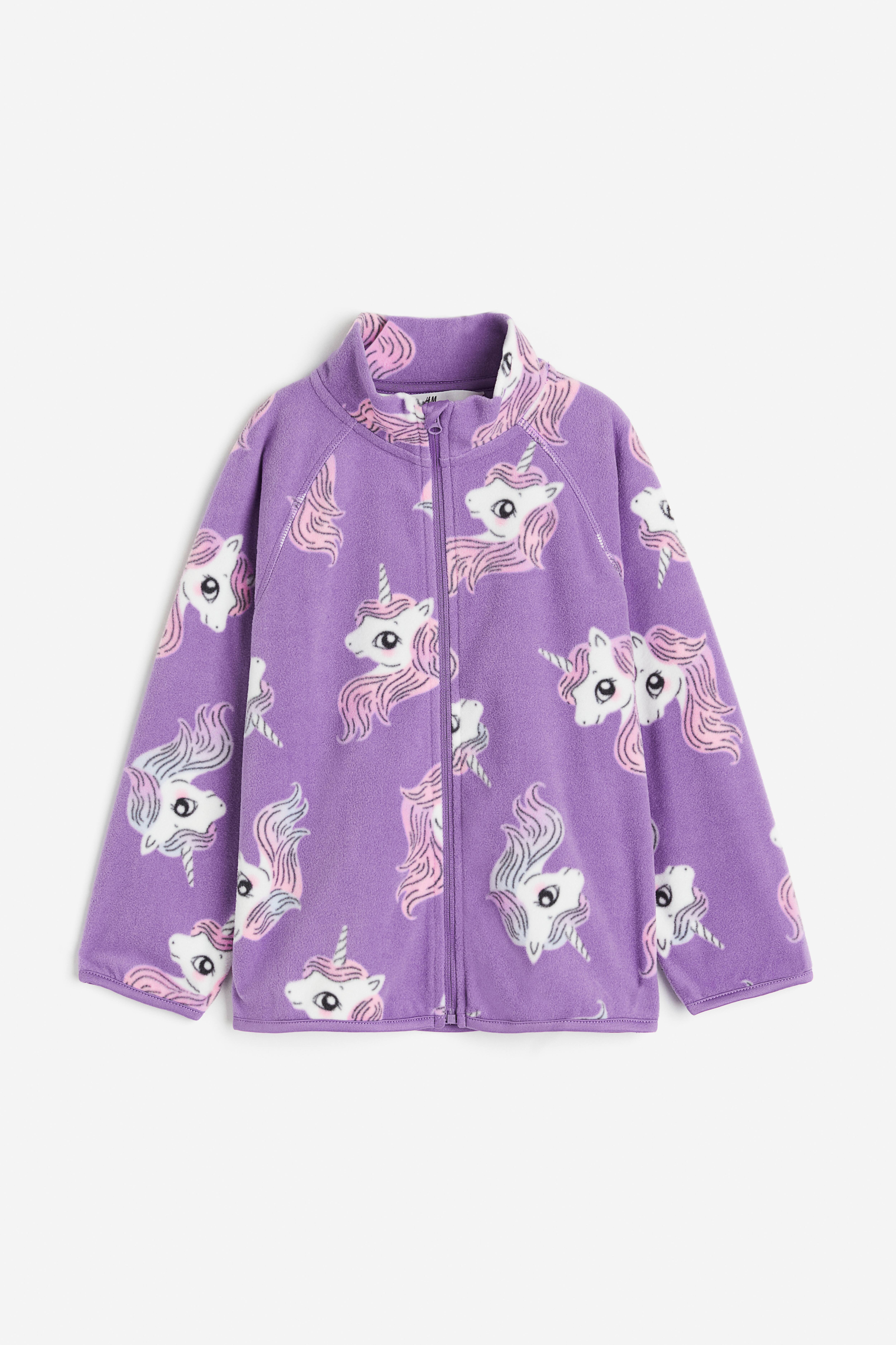 Fleece Jacket Purple unicorns Kids H M CA