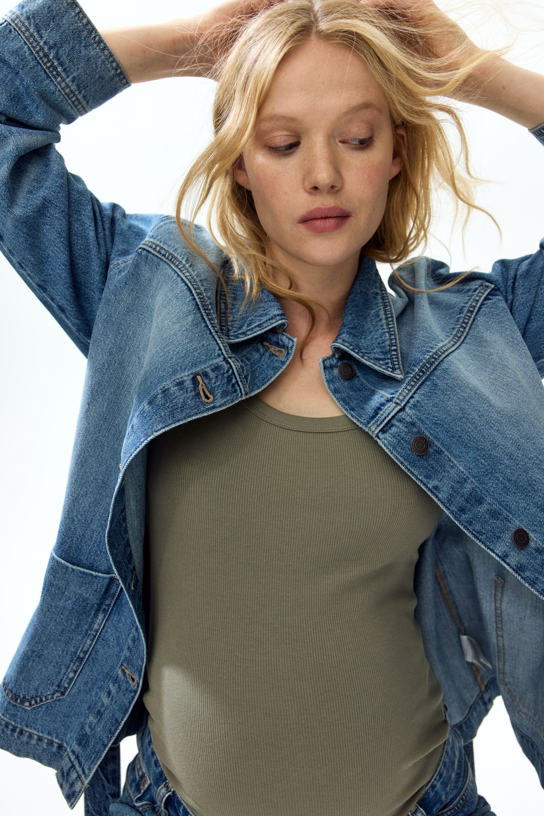 View larger image: MAMA Ribbed vest top - Khaki green - Ladies | H&M 1
