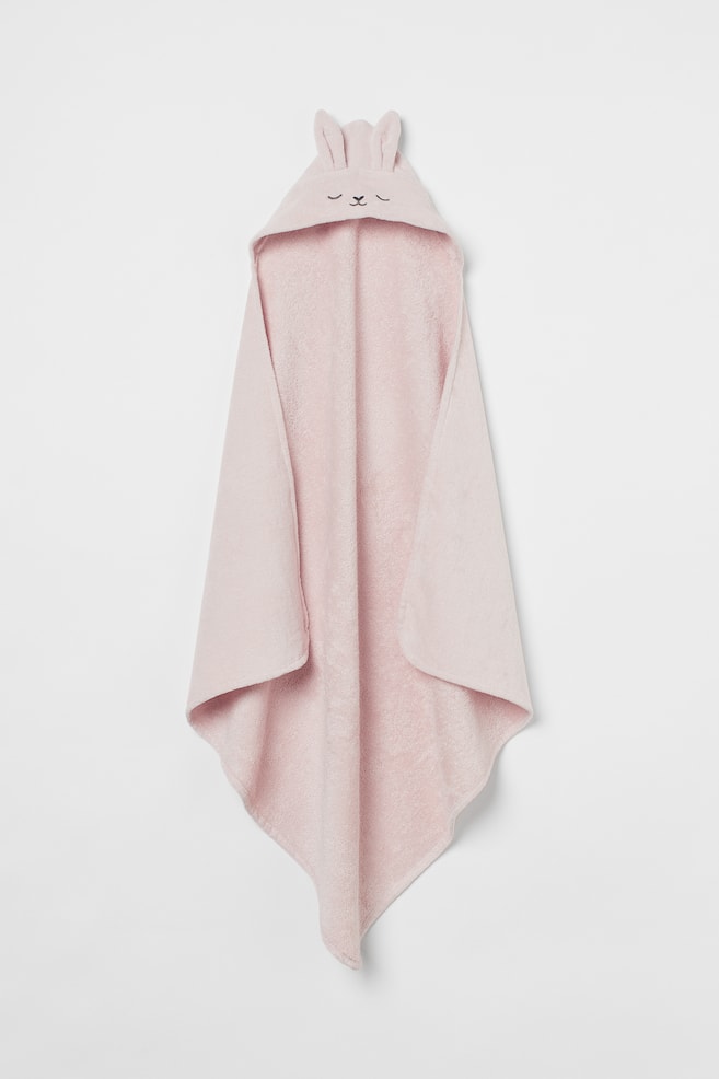 Hooded bath towel - Light pink/Rabbit/Natural white/Rabbit/Light beige/Bear/Dark grey/Bear - 1