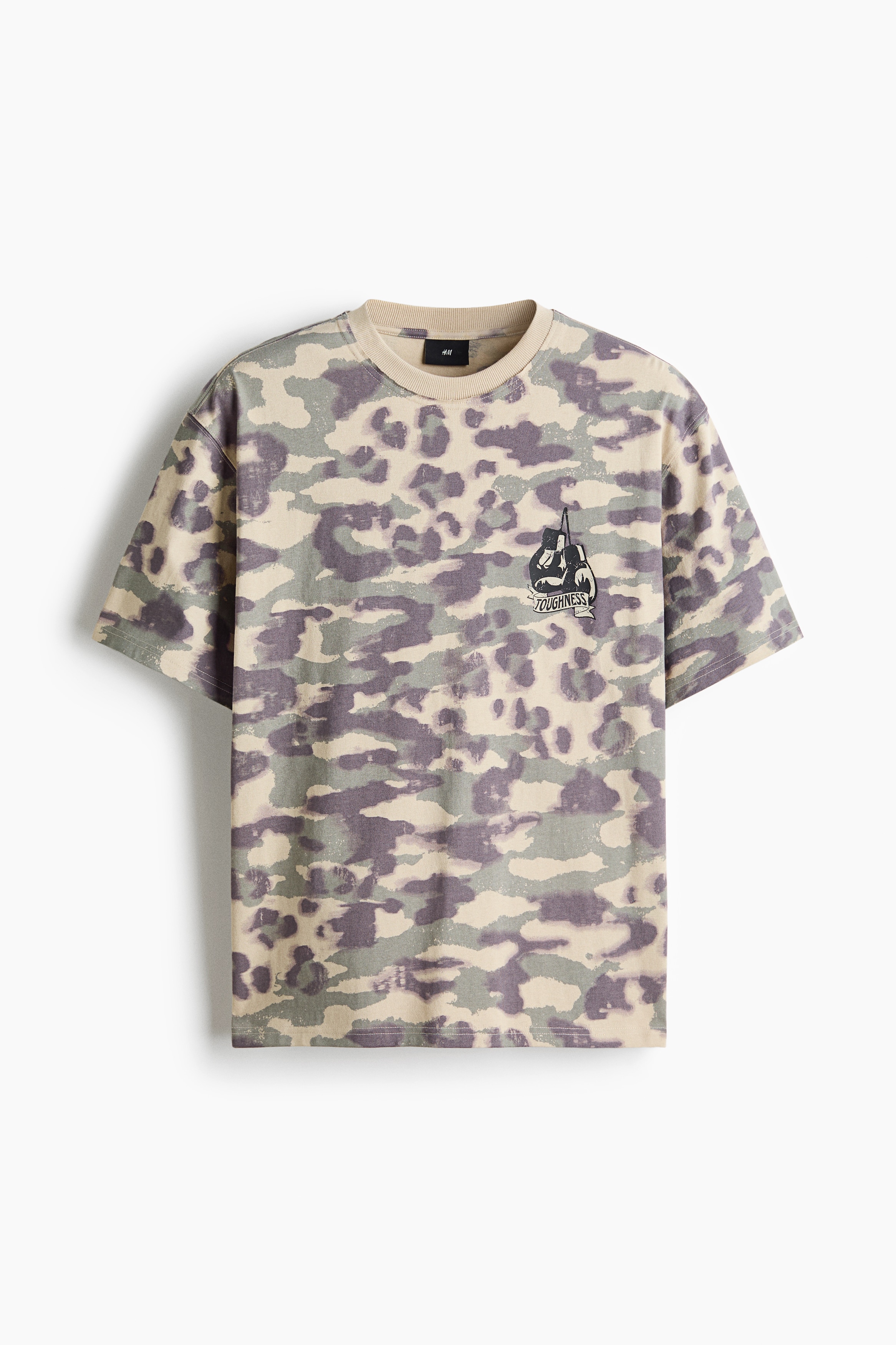Loose Fit Boxy printed T-shirt - Beige/Patterned/Black/Impact Archive/Cream/Impact Archive/Plum purple/Blast