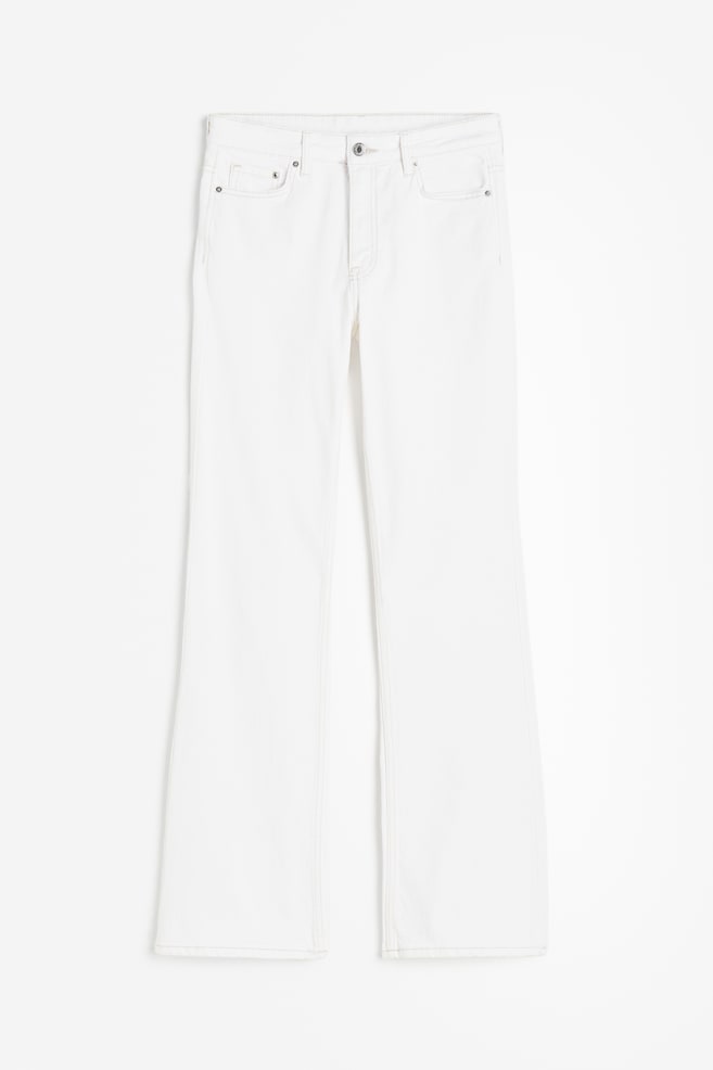 Bootcut High Jeans - White/Light denim blue/Black/Black/Coated - 1