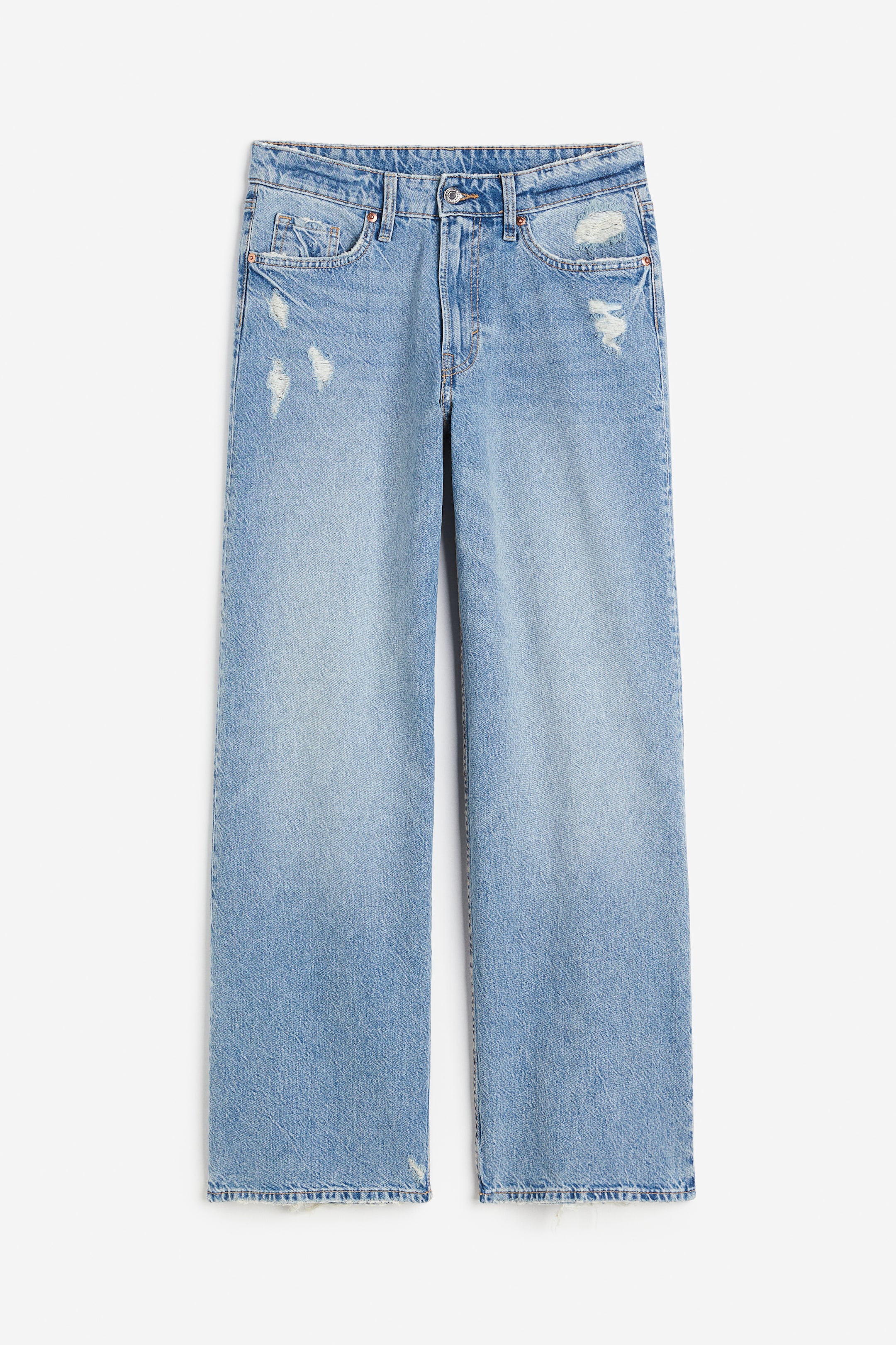View larger image: Baggy Regular Jeans - Light denim blue - Ladies | H&M 1