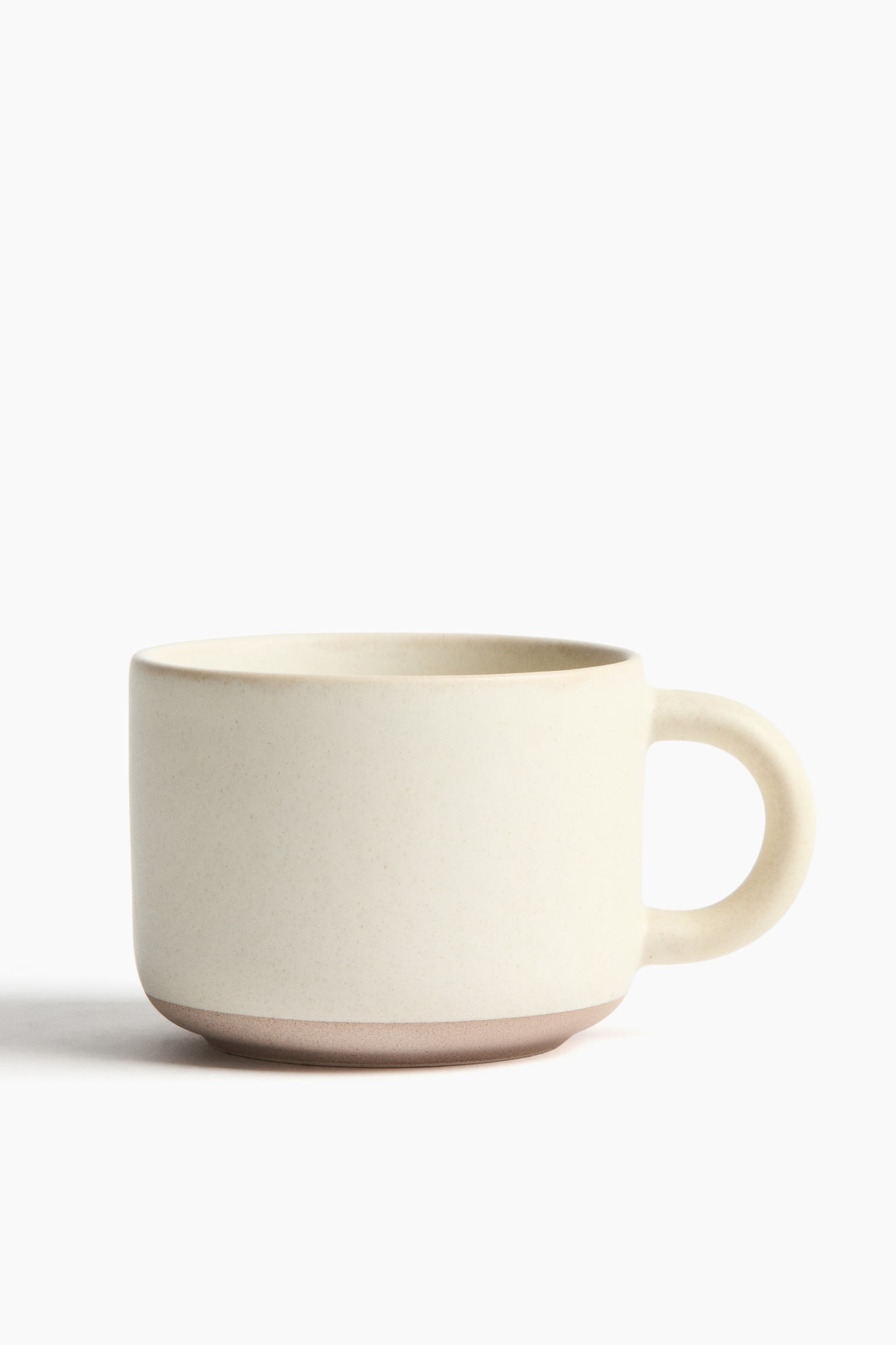 Reactive-glaze stoneware mug - Light beige/Black/Beige - 1