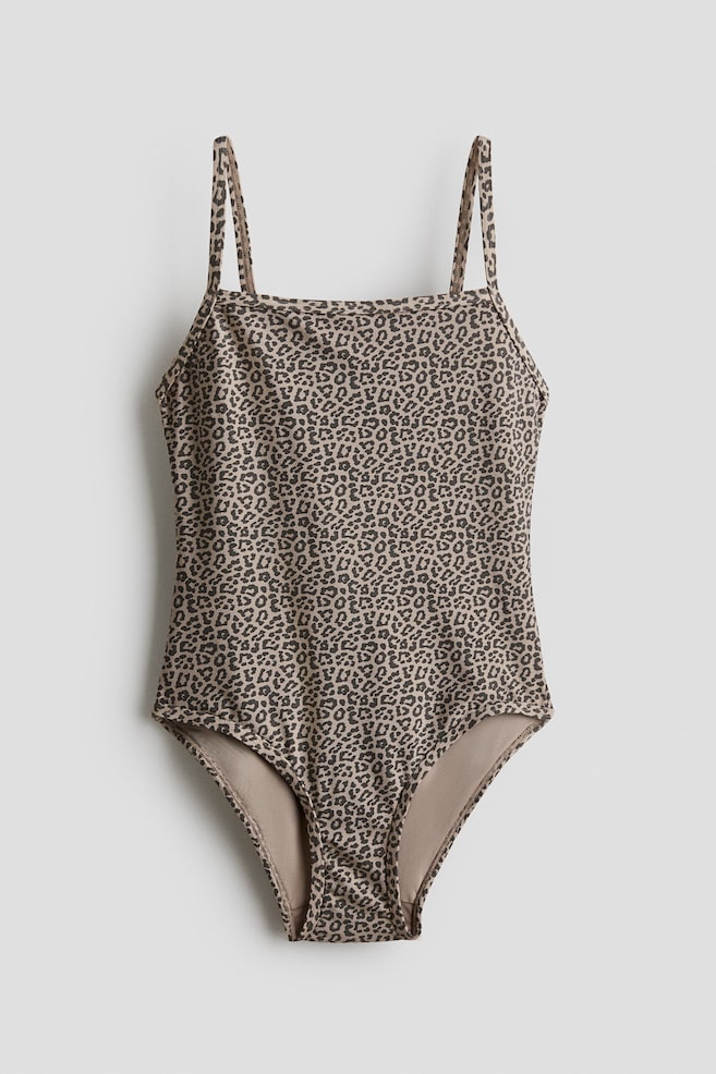 Printed swimsuit - Mole/Leopard print - 1