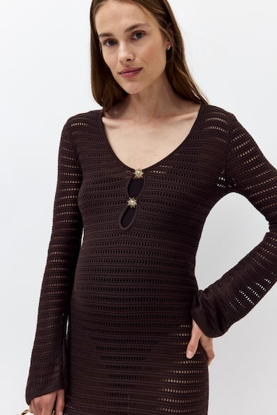 MAMA Crochet-look dress