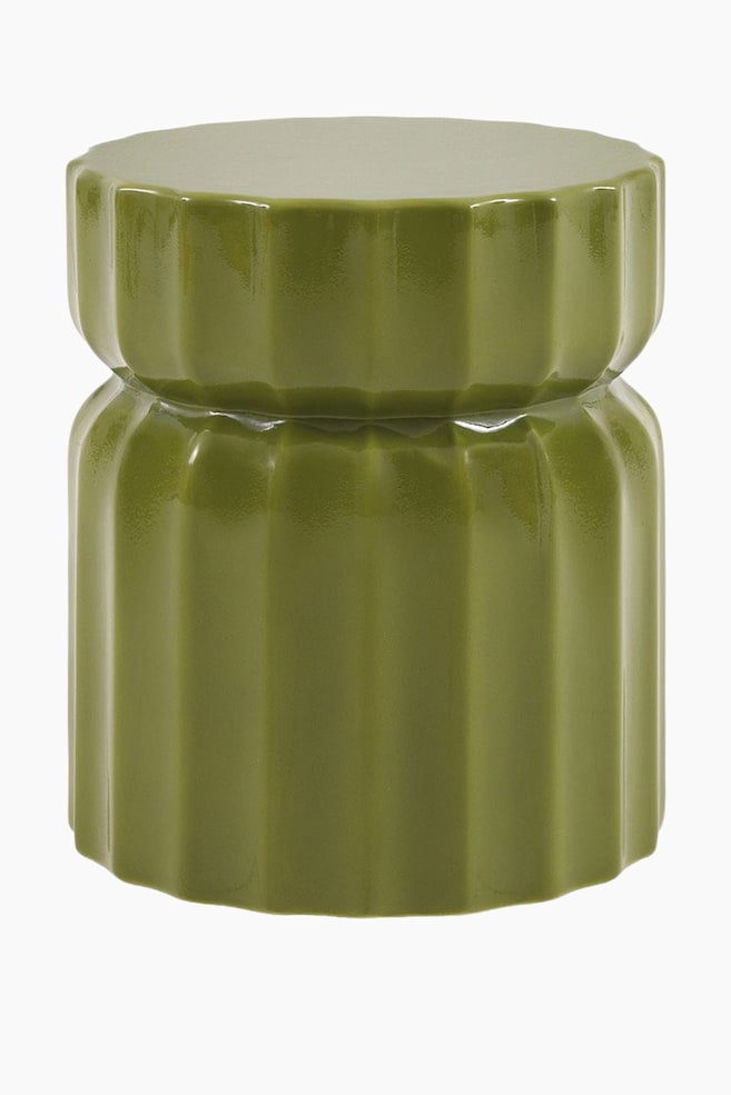 Glazed Side Table - Green/Cream - 1