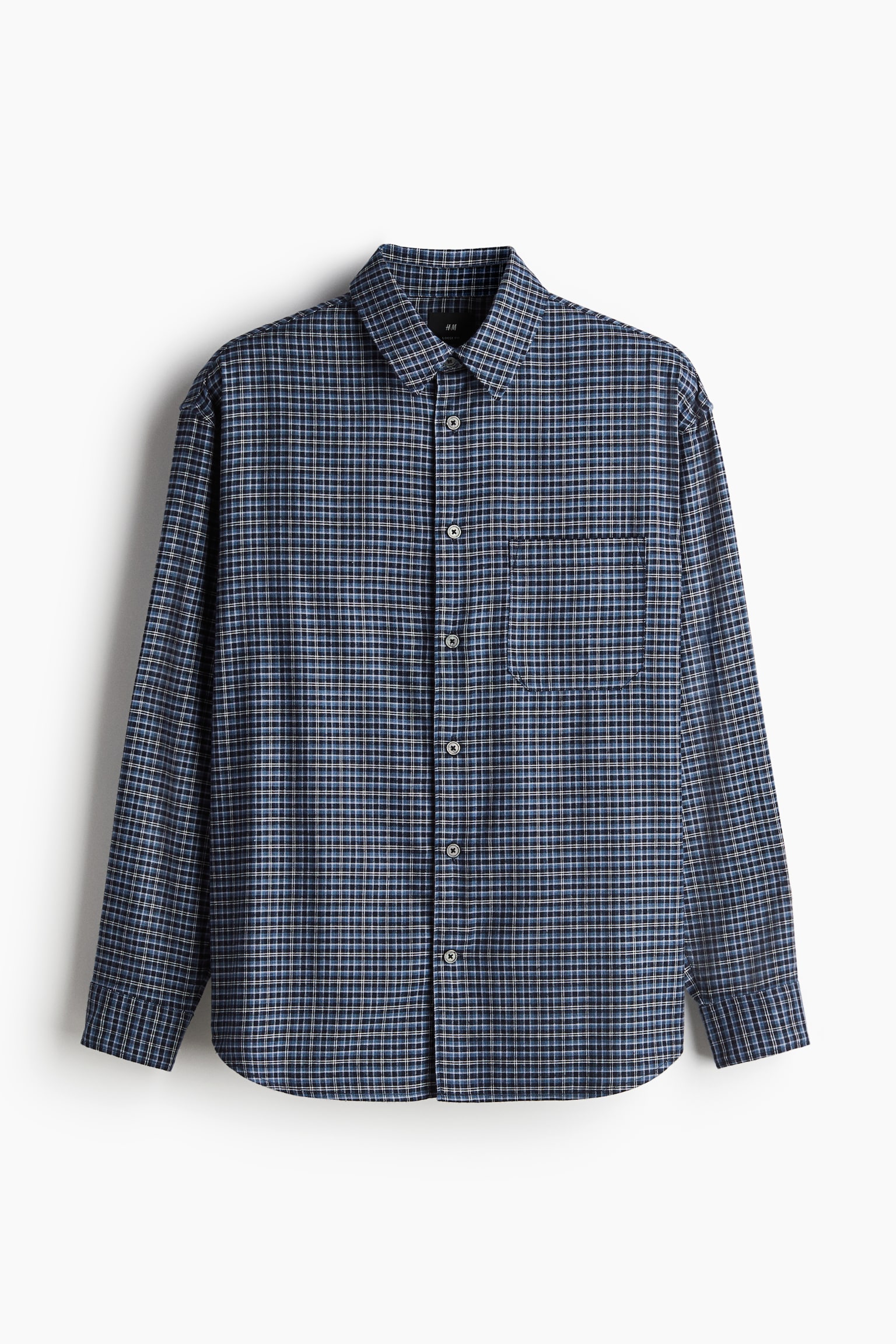 Loose Fit Shirt - Dark blue/Checked/Grey/Checked/Dark brown/Checked/Black/Checked/Beige/Checked - 2