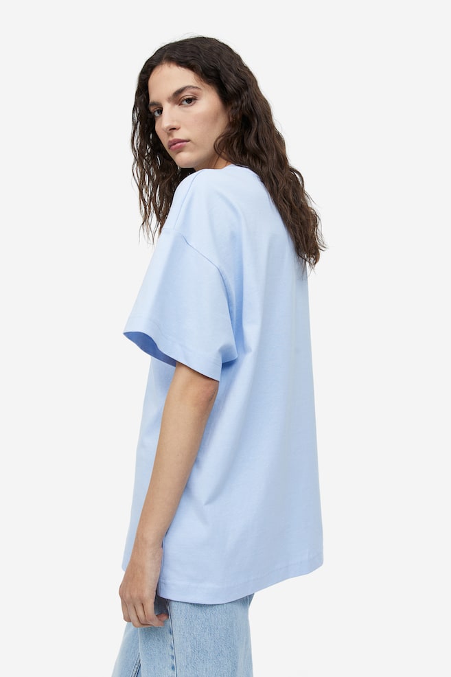 Oversized printed T-shirt - Light blue/London - 3