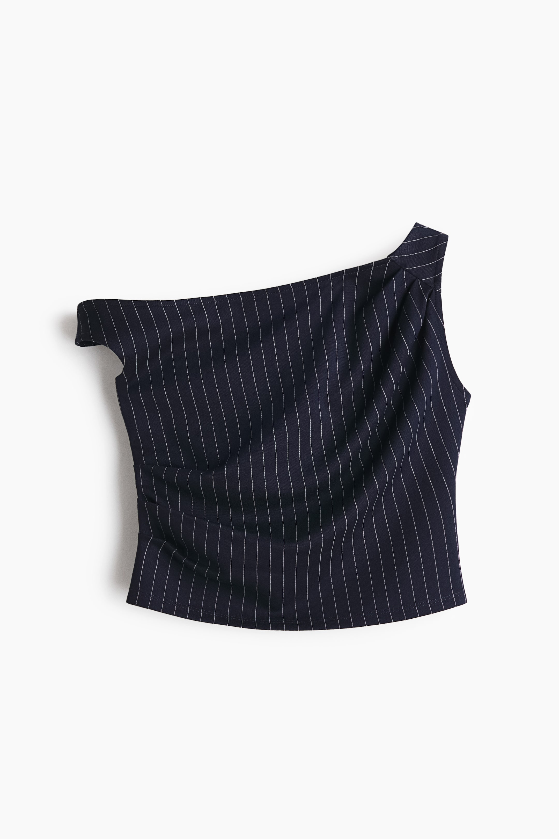 Xem ảnh lớn hơn: Áo lệch vai Ponte di Roma - Navy blue/Pinstriped - Ladies | H&M VN 1