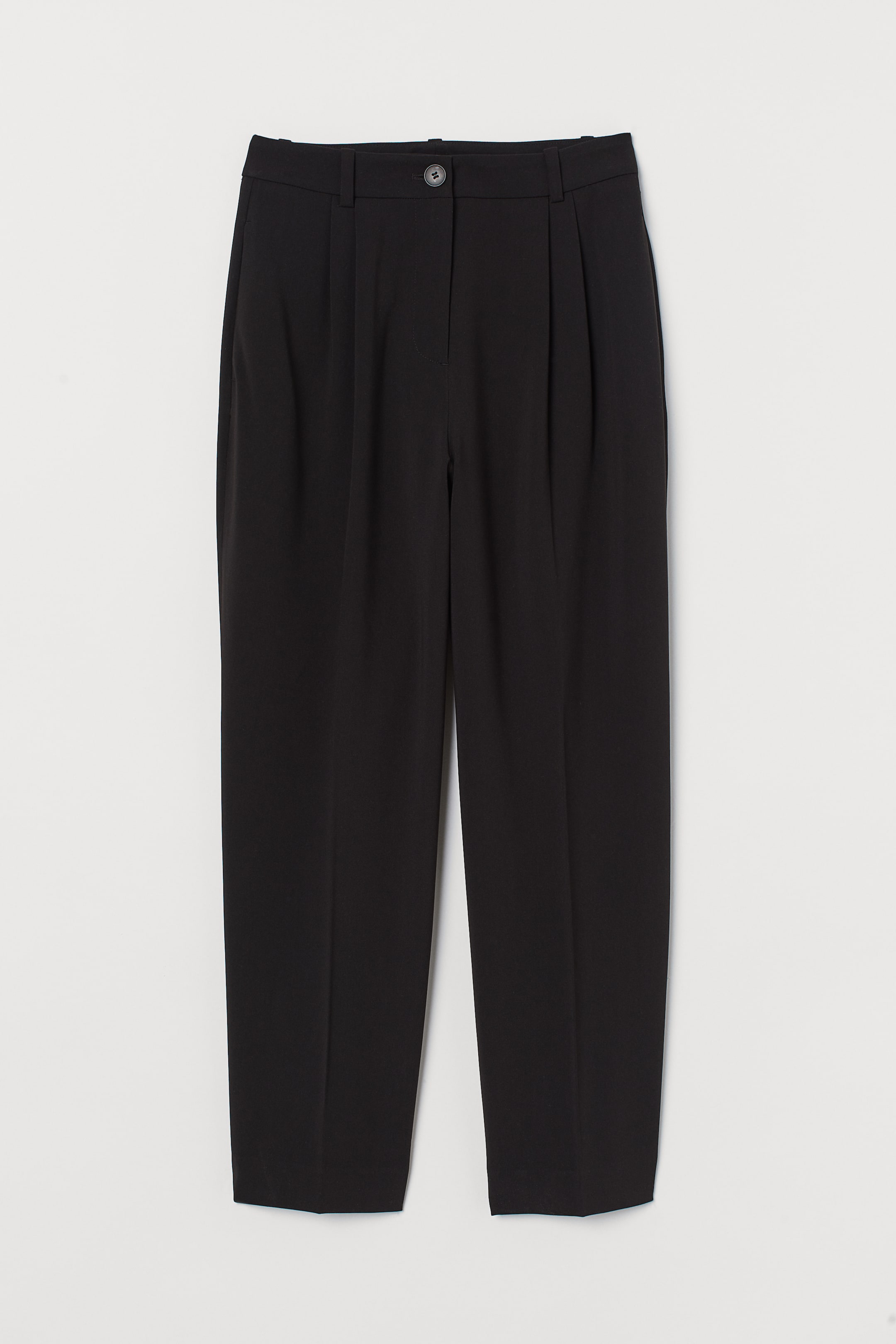 Ankle-length suit trousers - High waist - Ankle length - Black - Ladies ...