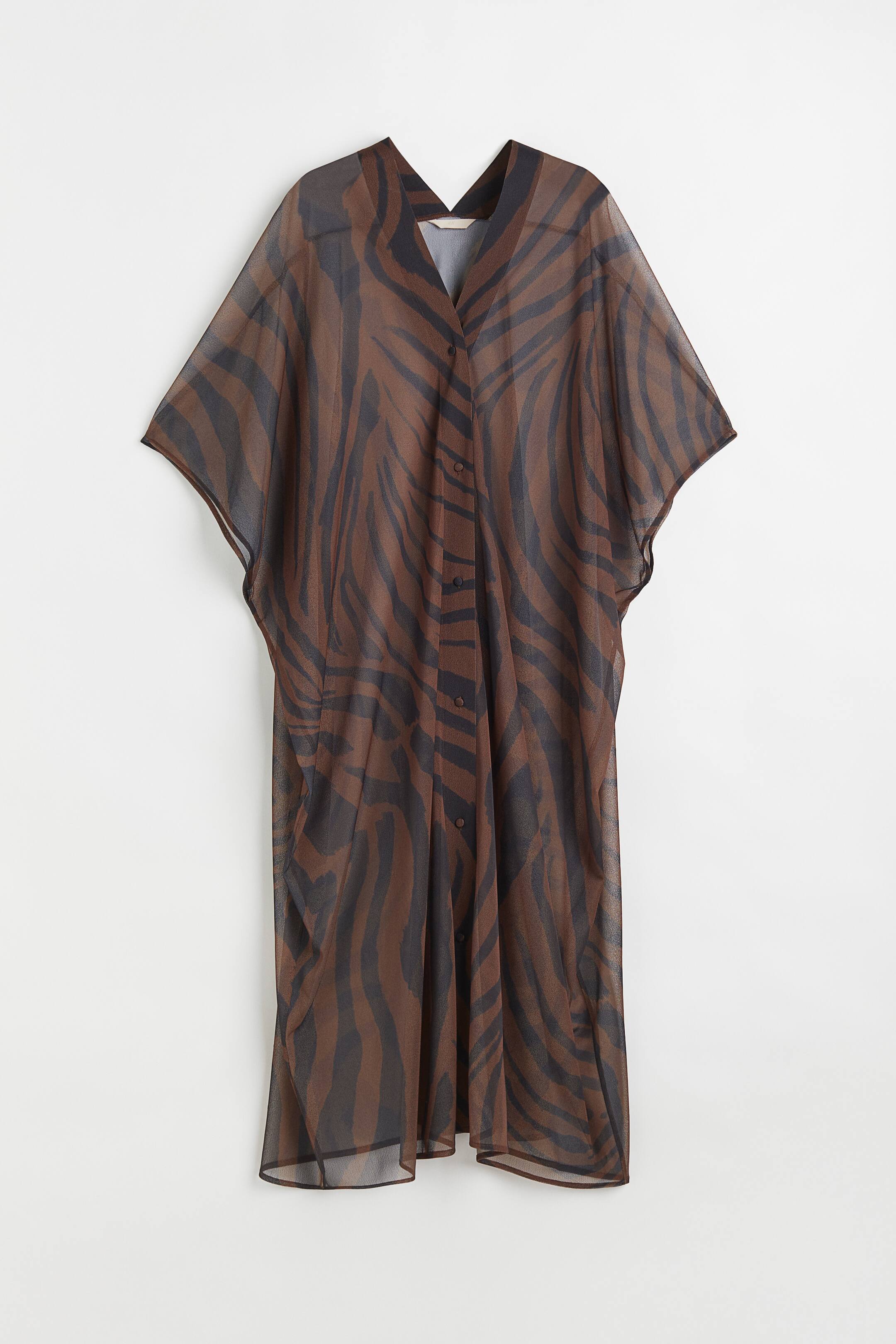 View larger image: Oversized dress - Dark brown/Zebra print - Ladies | H&M 1
