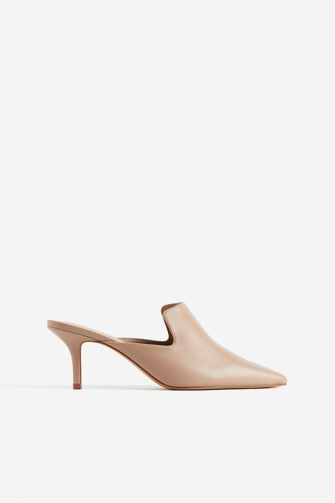 Leather mules - Beige - 2