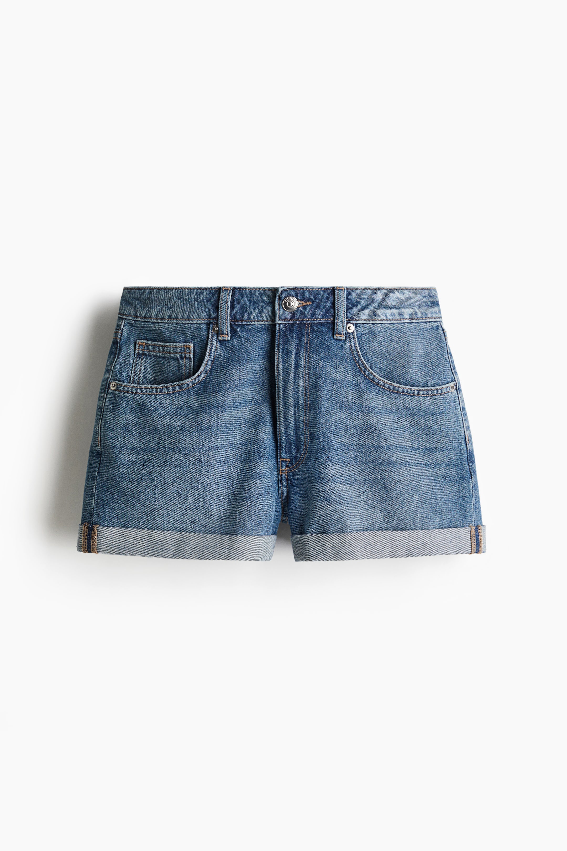 Short taille haute en denim