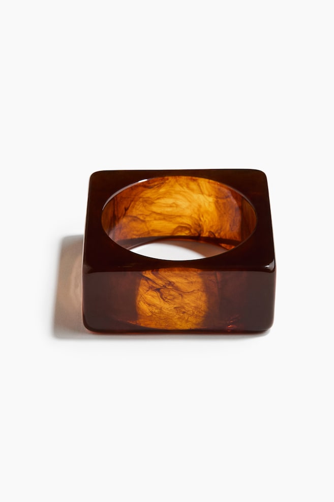 Chunky bangle - Burnt orange/Marbled - 1