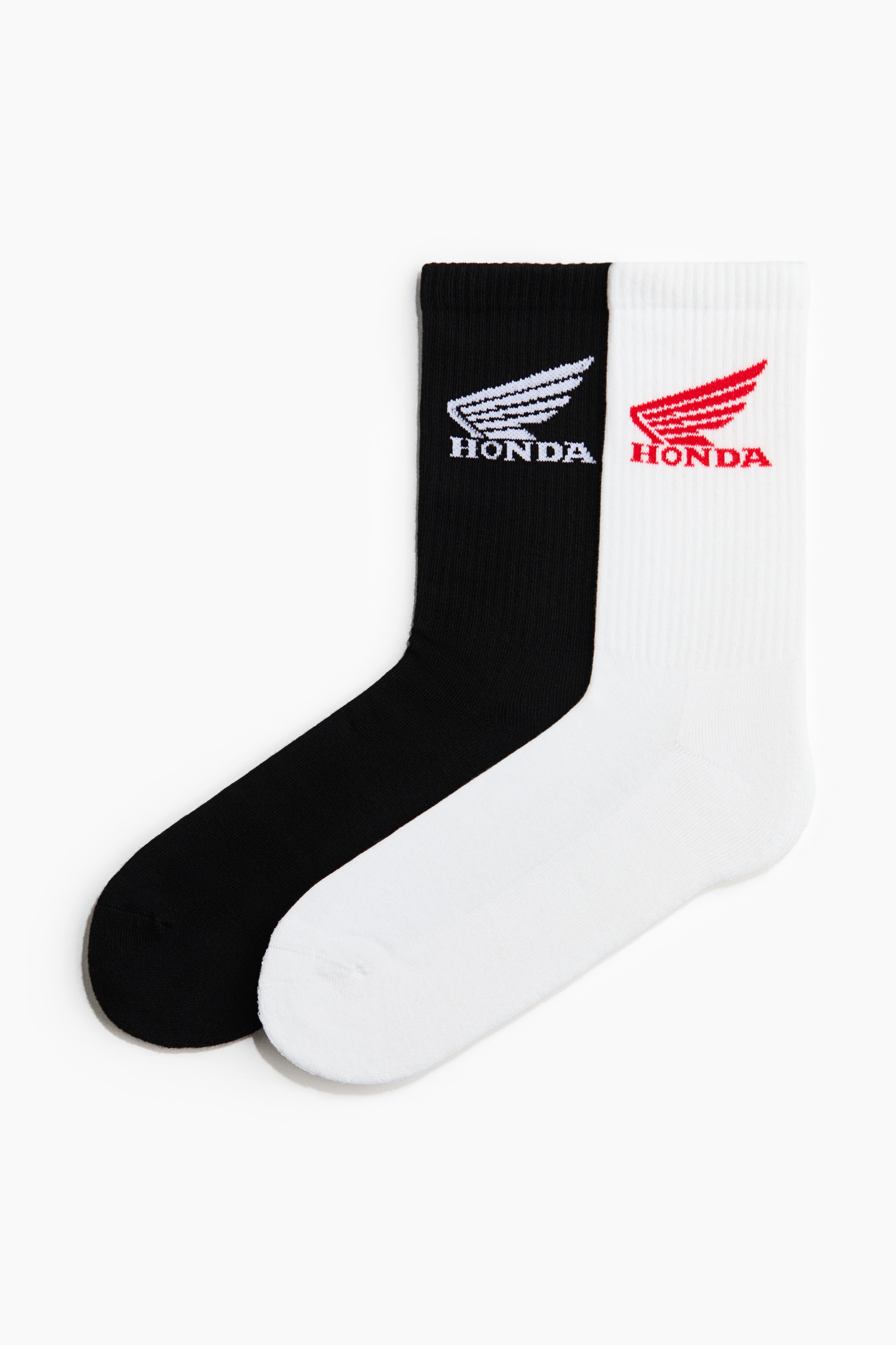 2-Pack Socks - White/Honda/Black/Ford/Black/Disney/Black/Batman/Black/Coca-Cola/Black/Oasis/Gray melange/Snoopy/White/Keith Haring