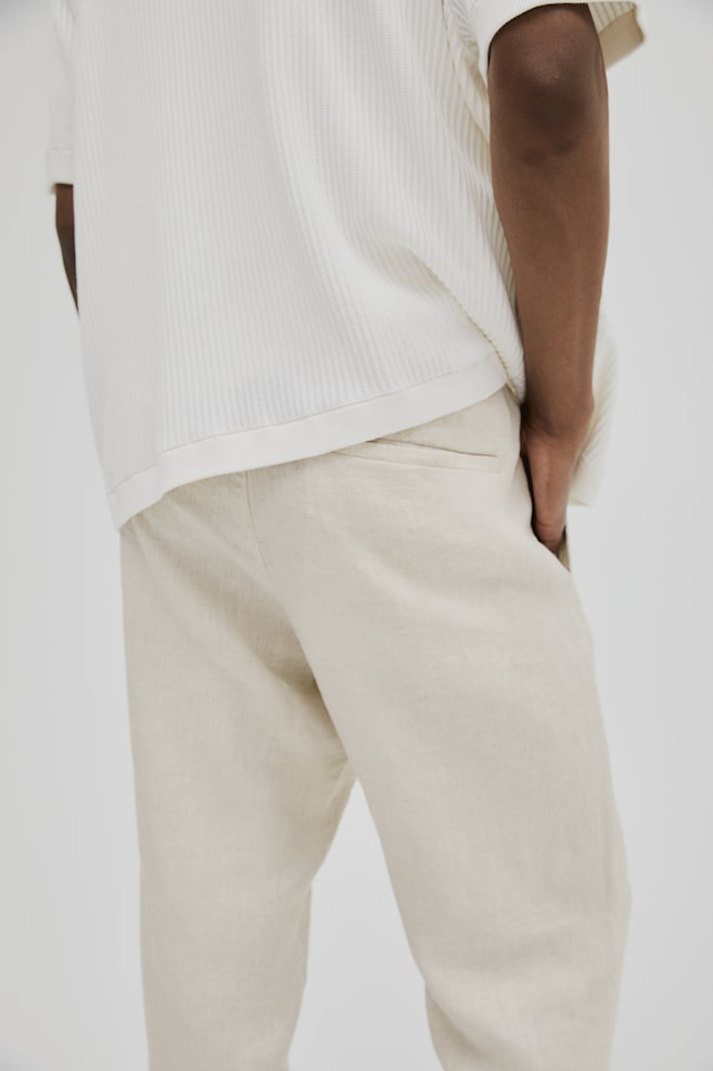 Pantalon en lin Regular Fit - Crème/Beige clair/Noir/Beige clair/dc/dc - 6