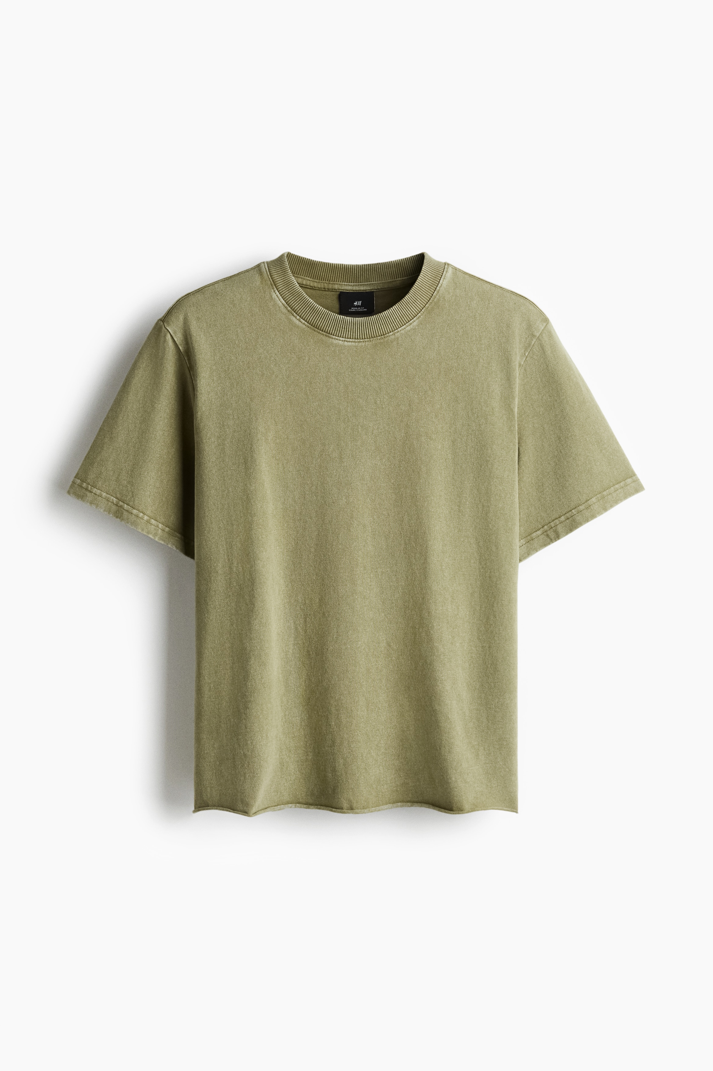 Regular-Fit Washed T-Shirt - Green/Dark gray/Dark blue/Cream/White