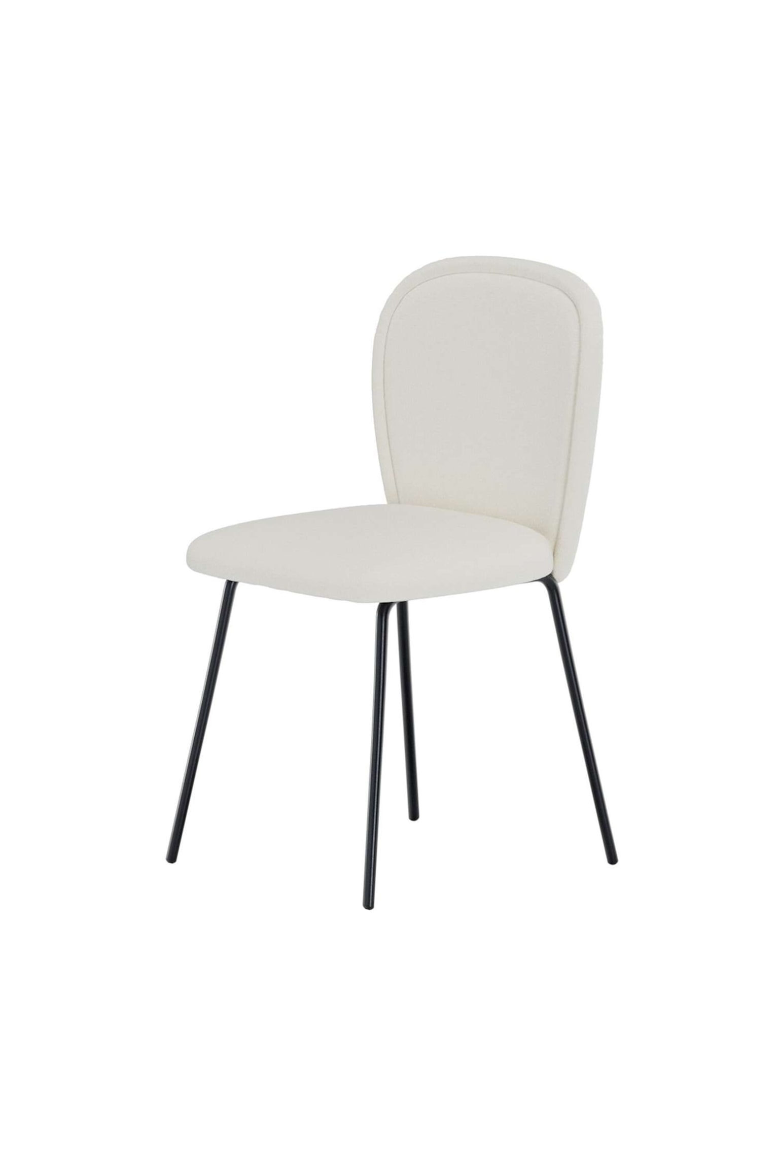 Sedia Da Pranzo Carl (set Da 2)-Velluto, Crema - 3