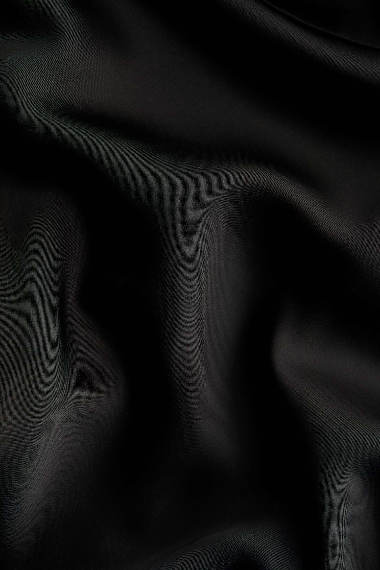 Scarf-detail satin dress - Black/Black/Spotted - 3