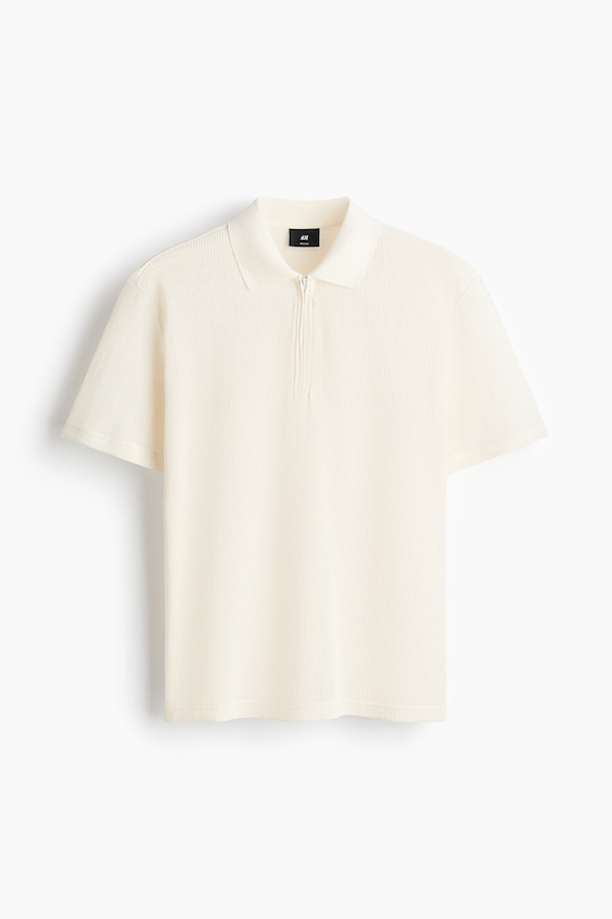 Мужские рубашки H&M Regular-Fit Open-Knit Polo Shirt