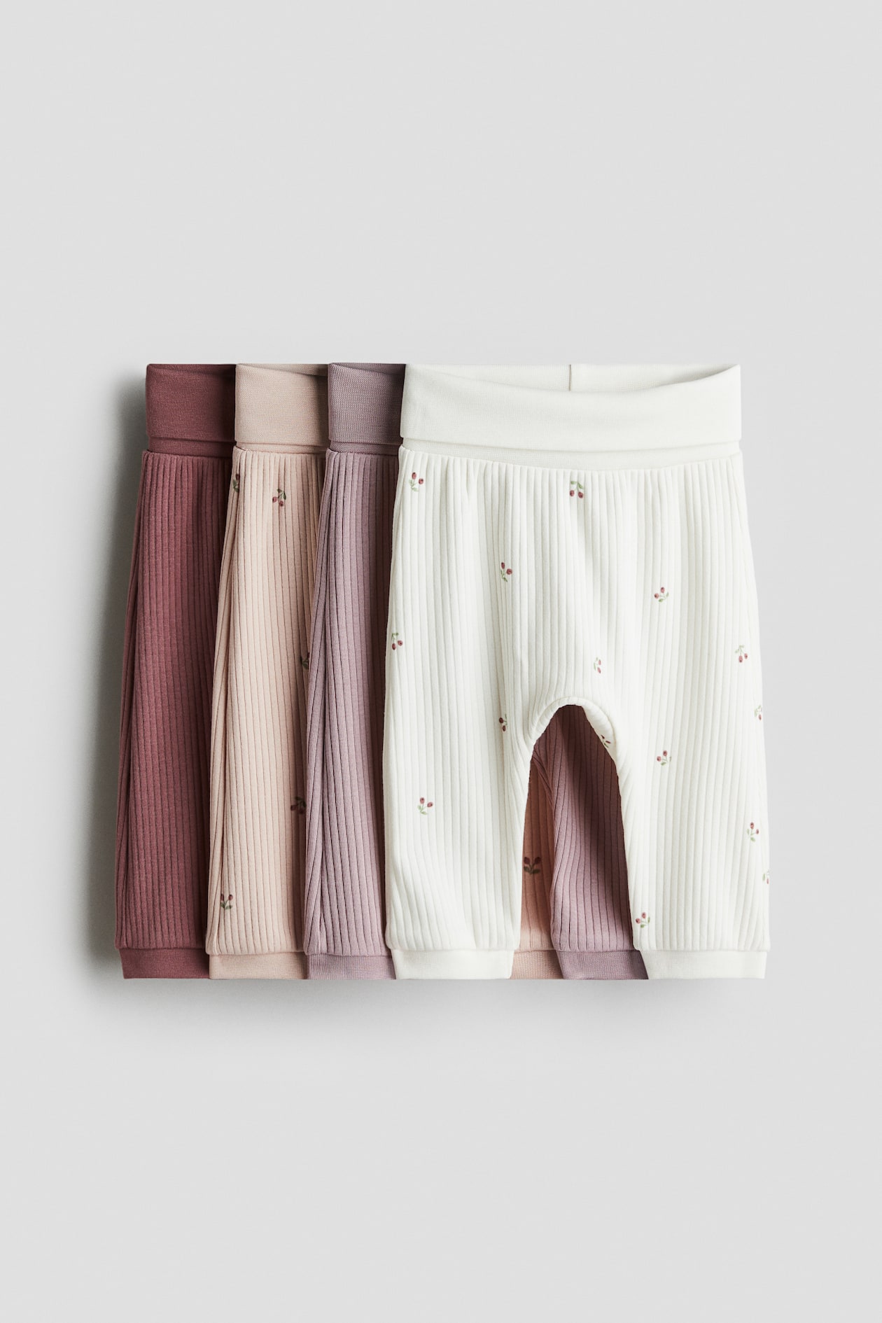 Pantaloni In Cotone A Costine 4 Pezzi - Viola/fiori - BAMBINO | H&M IT - Foto 10