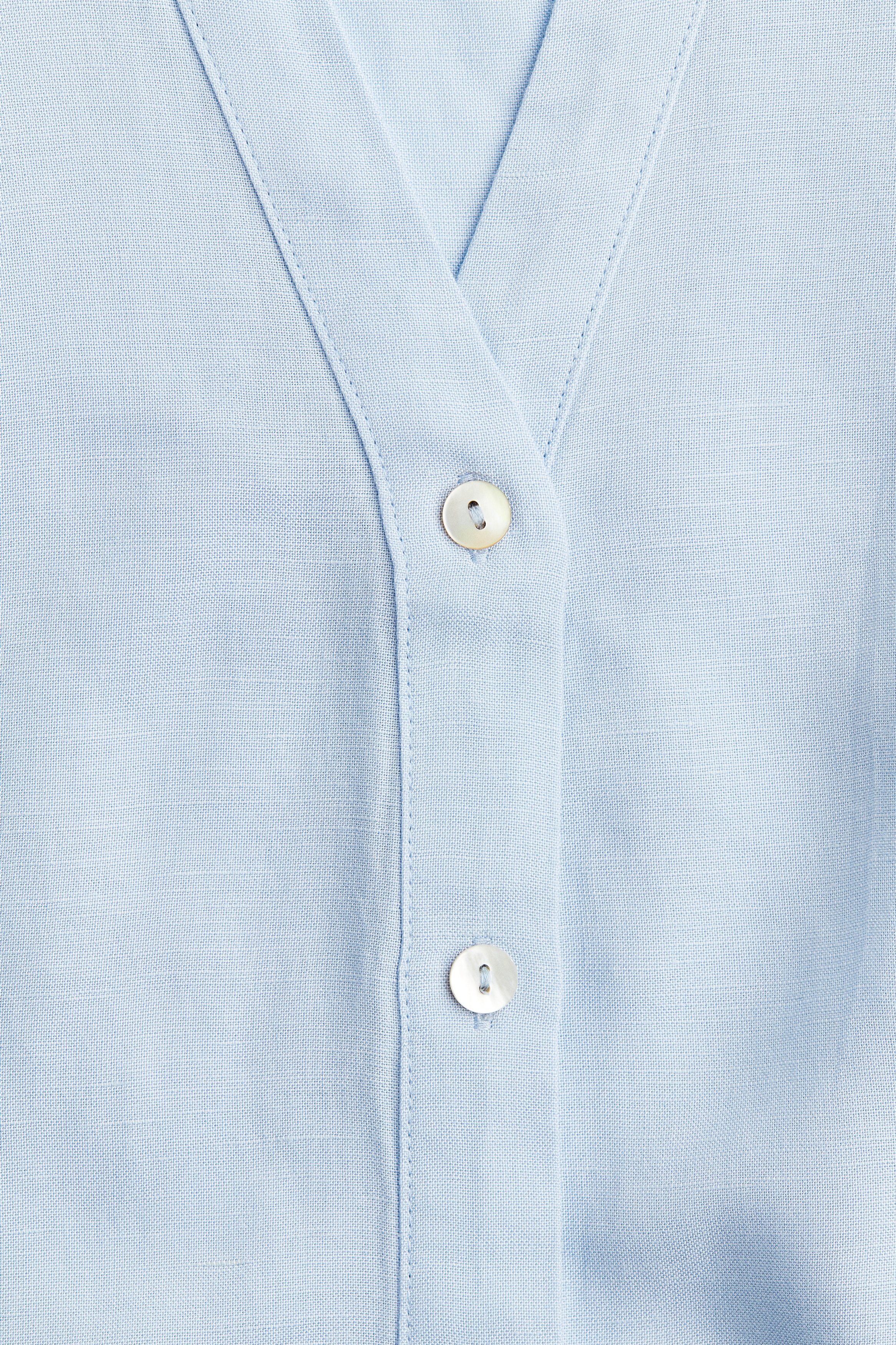 Sleeveless linen-blend blouse