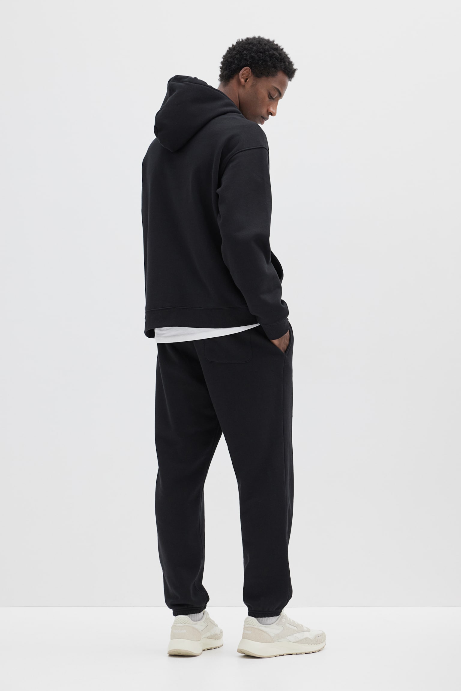 2-piece Loose Fit hoodie and joggers set - Black/Navy blue/Dark greige - 7