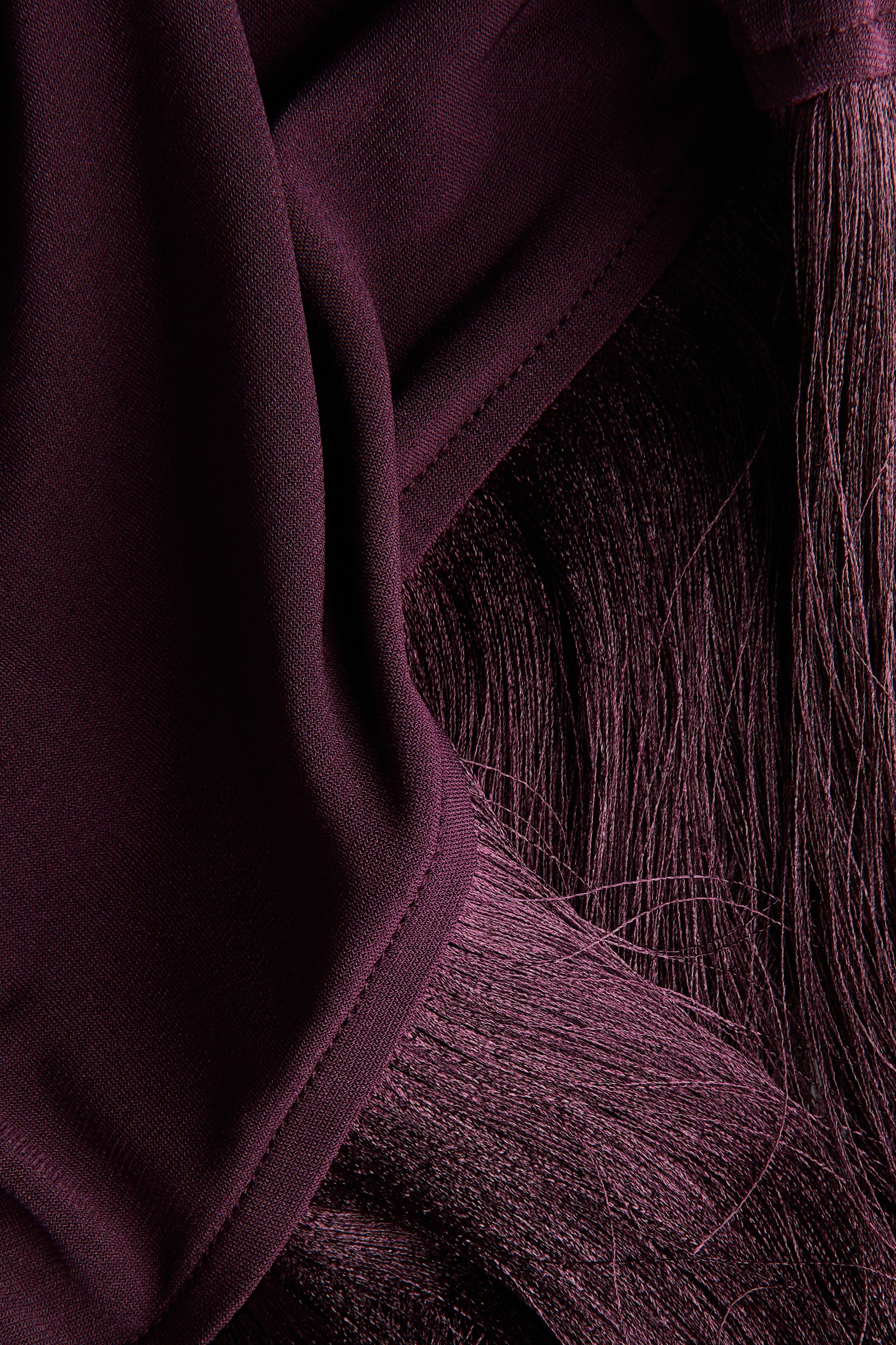MAMA Fringe-Trimmed Jersey Pants