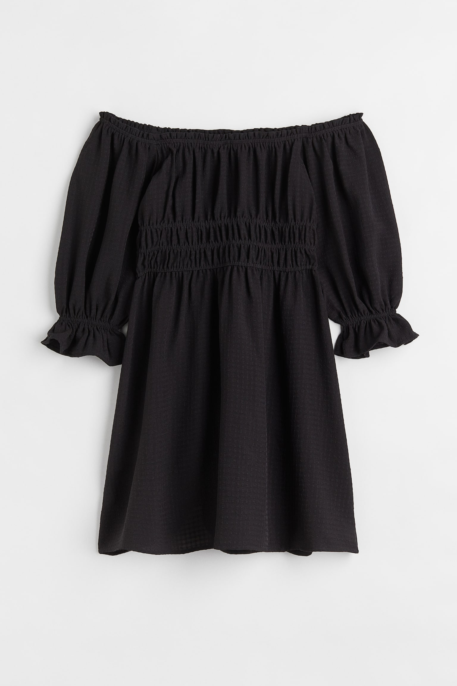 Off-Shoulder-Kleid - Schwarz